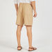Solid Shorts with Elasticated Waistband and Pockets-Shorts-thumbnailMobile-3