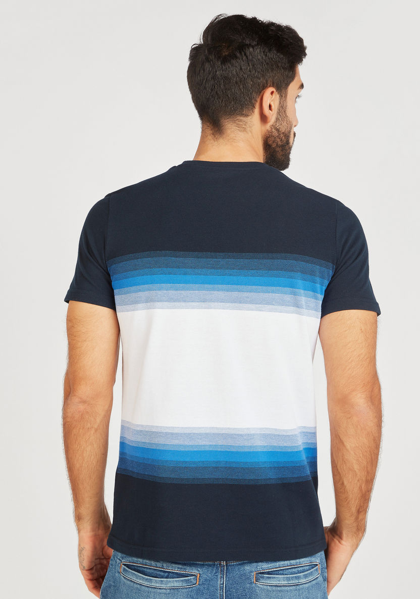 Textured T-shirt with Crew Neck and Short Sleeves-T Shirts-image-2