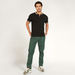 Solid Henley Neck T-shirt with Tipping Detail and Short Sleeves-Polos-thumbnail-1