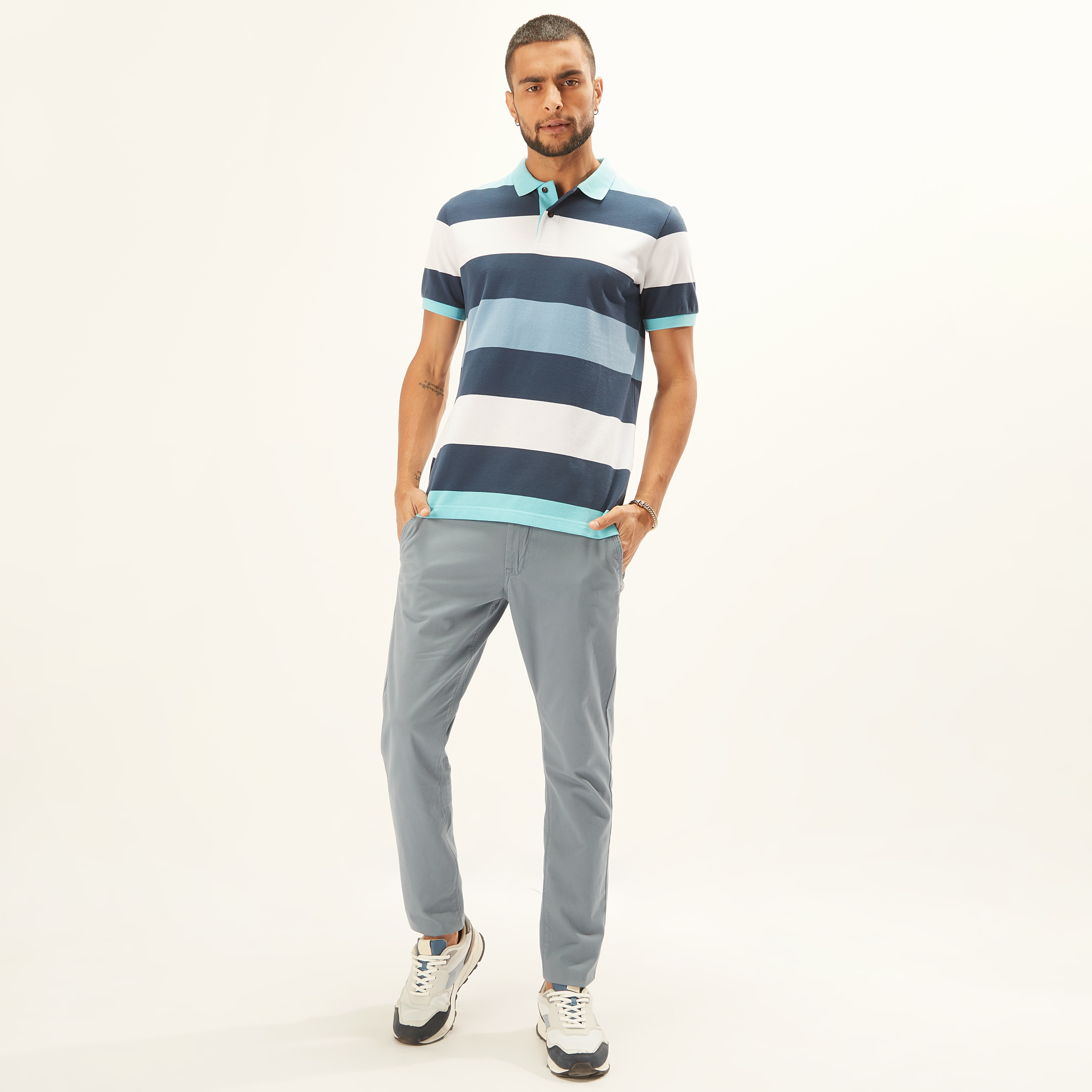 Striped Polo T-shirt with Short Sleeves-men-clothing-tshirtsandpolos-polos-image-11