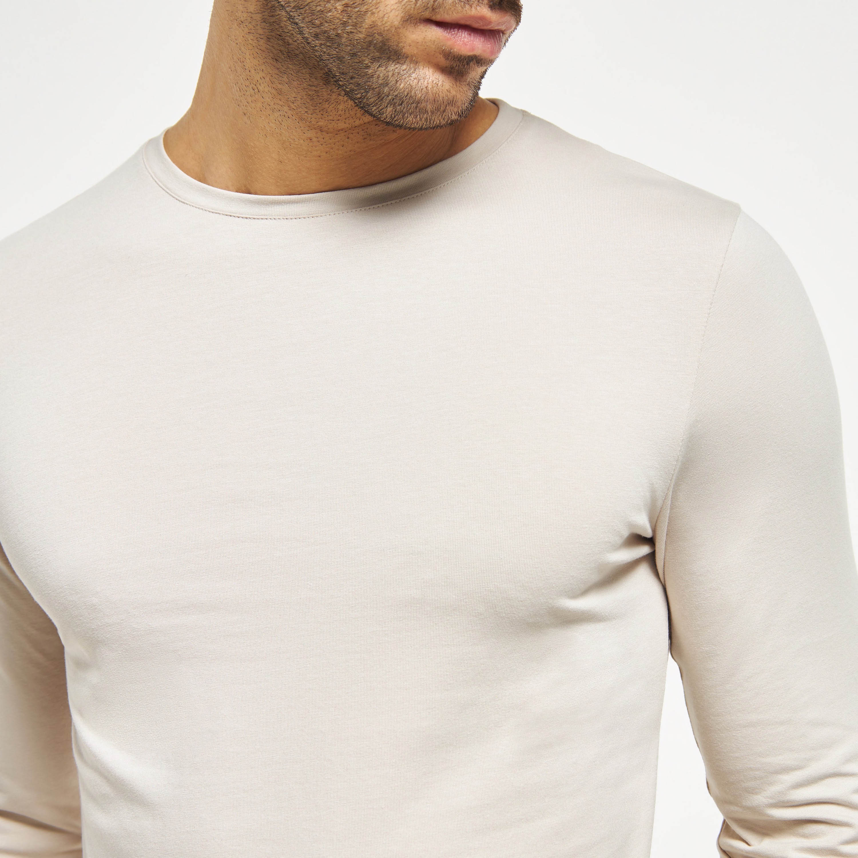 Solid Crew Neck T-shirt with Long Sleeves-men-clothing-tshirtsandpolos-tshirts-image-12