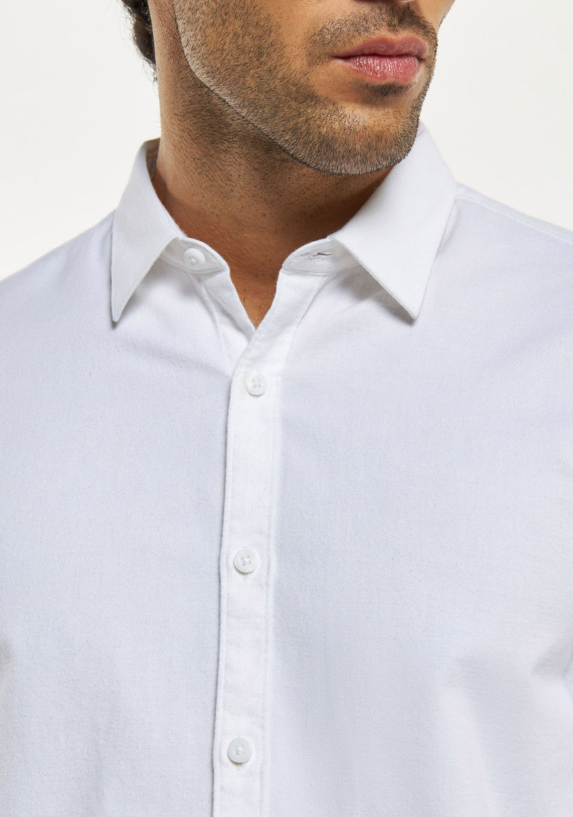 Buy Solid Collar Shirt with Long Sleeves and Button Closure | Splash UAE