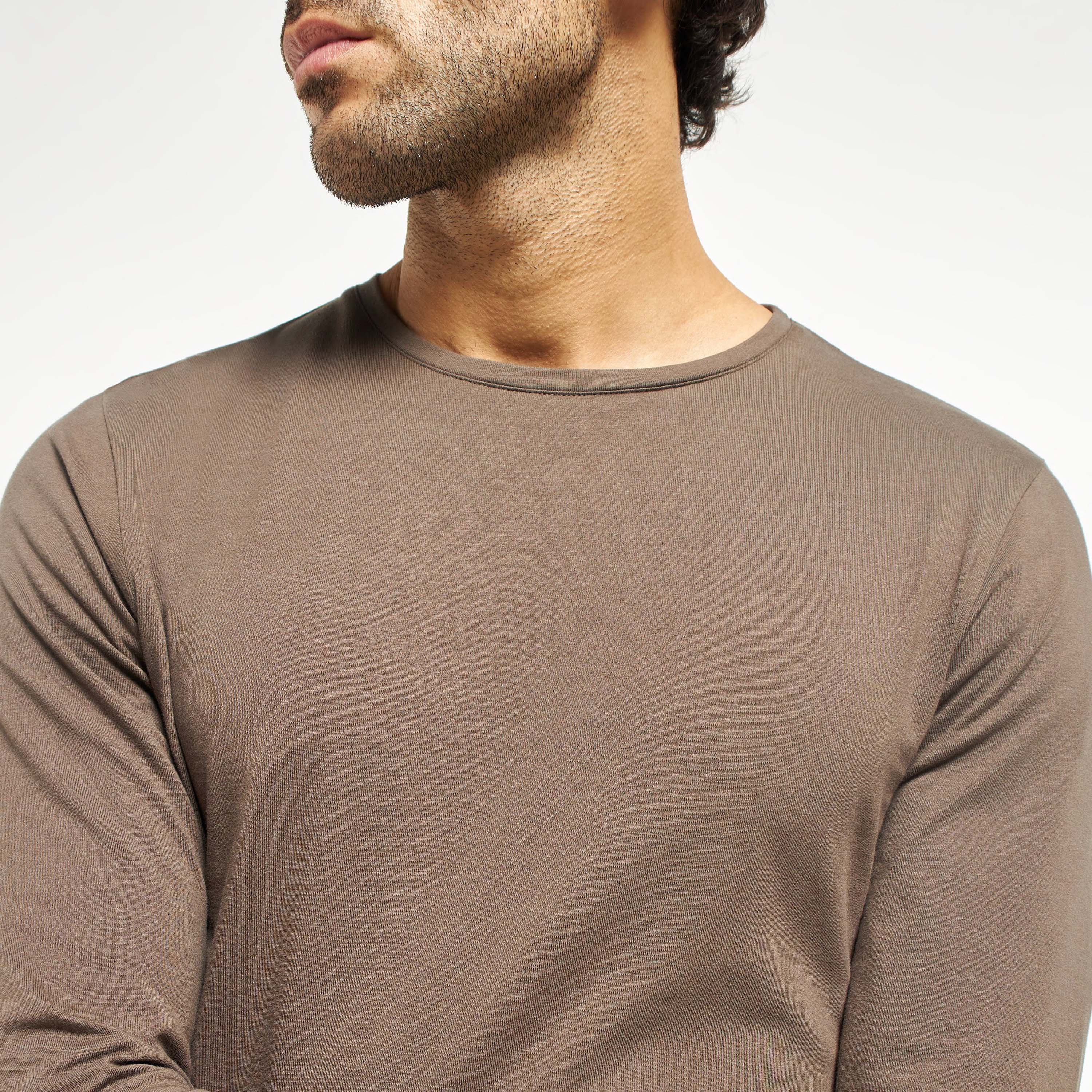 Solid Crew Neck T-shirt with Long Sleeves-men-clothing-tshirtsandpolos-tshirts-image-8