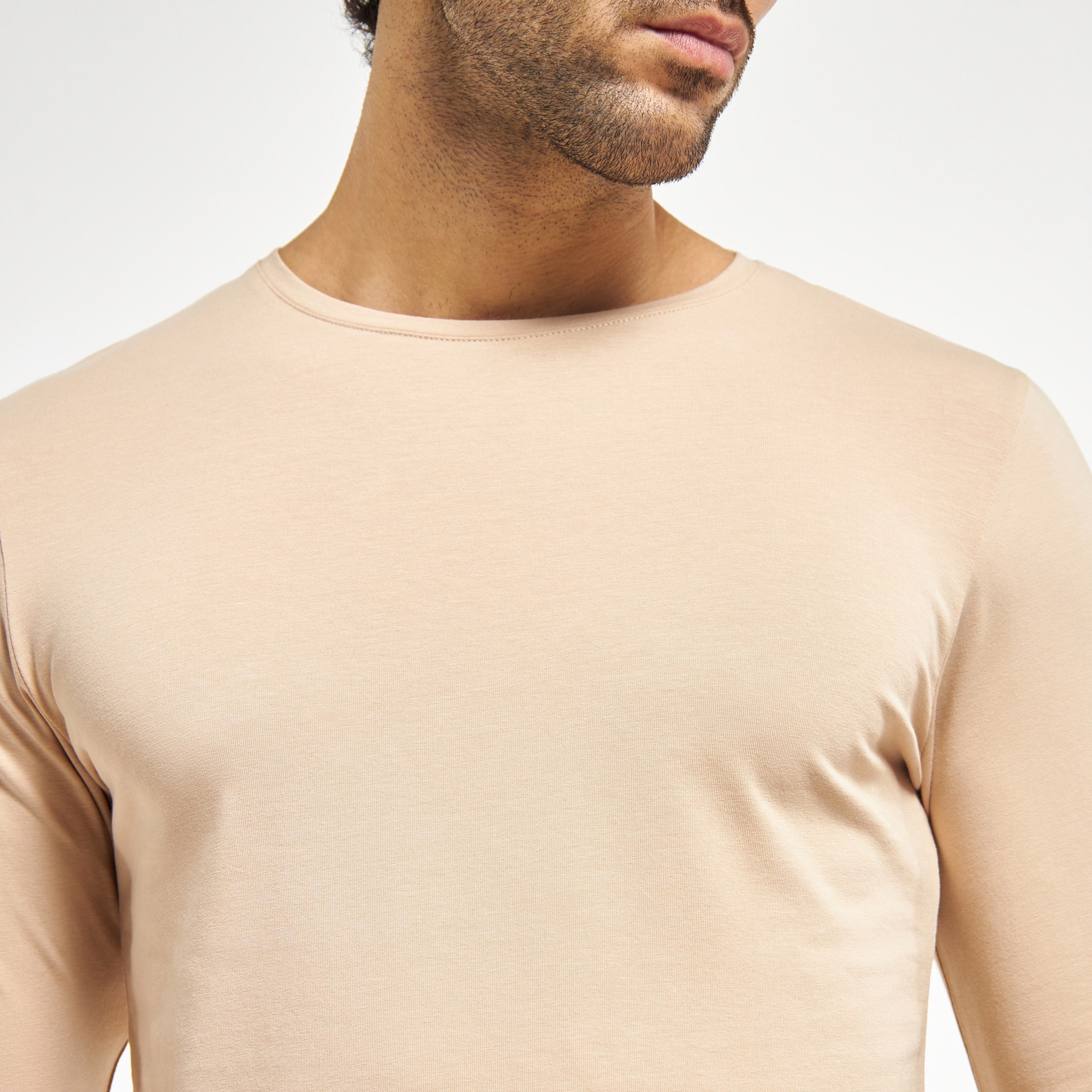 Solid Crew Neck T-shirt with Long Sleeves-men-clothing-tshirtsandpolos-tshirts-image-24