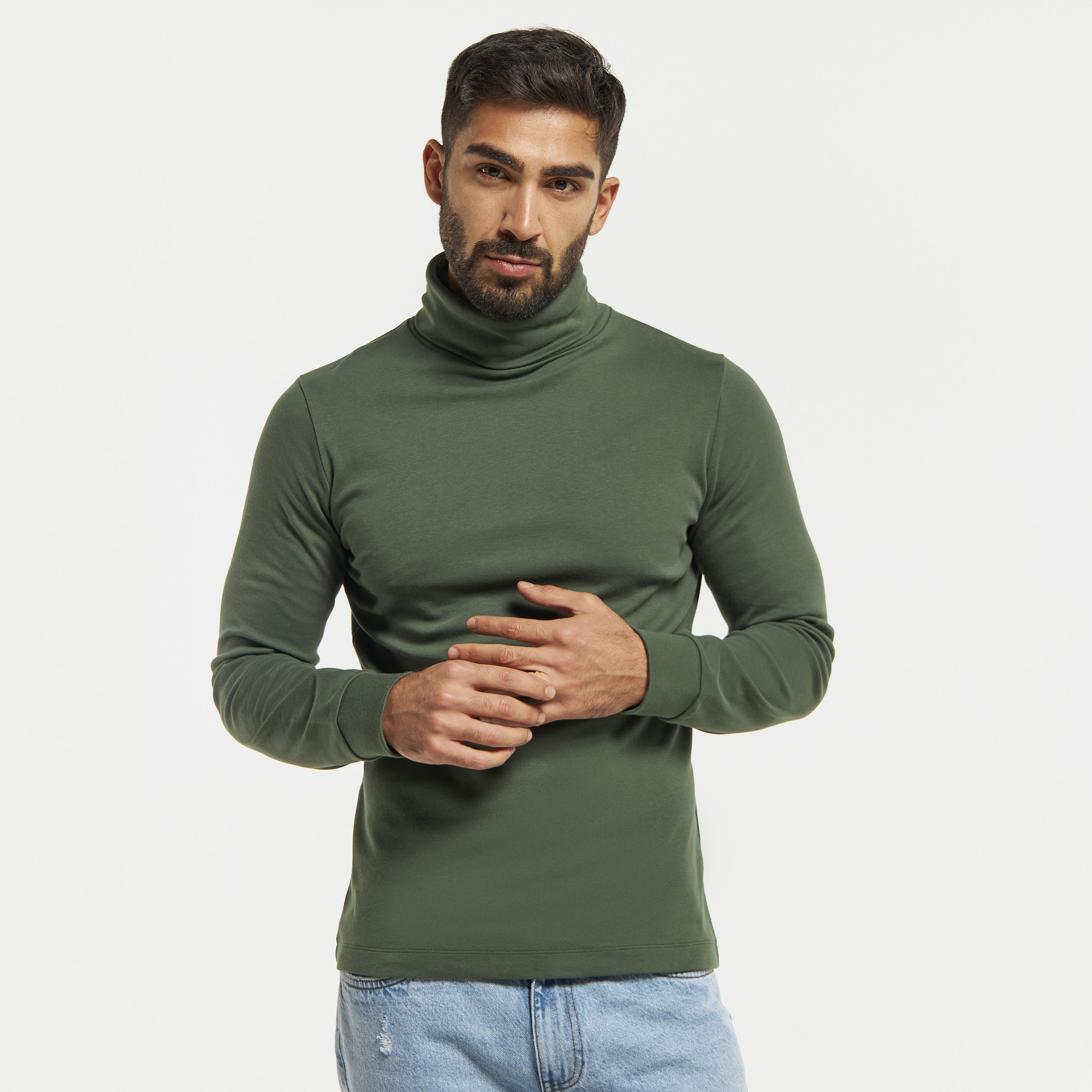 High neck t hotsell shirt for men online