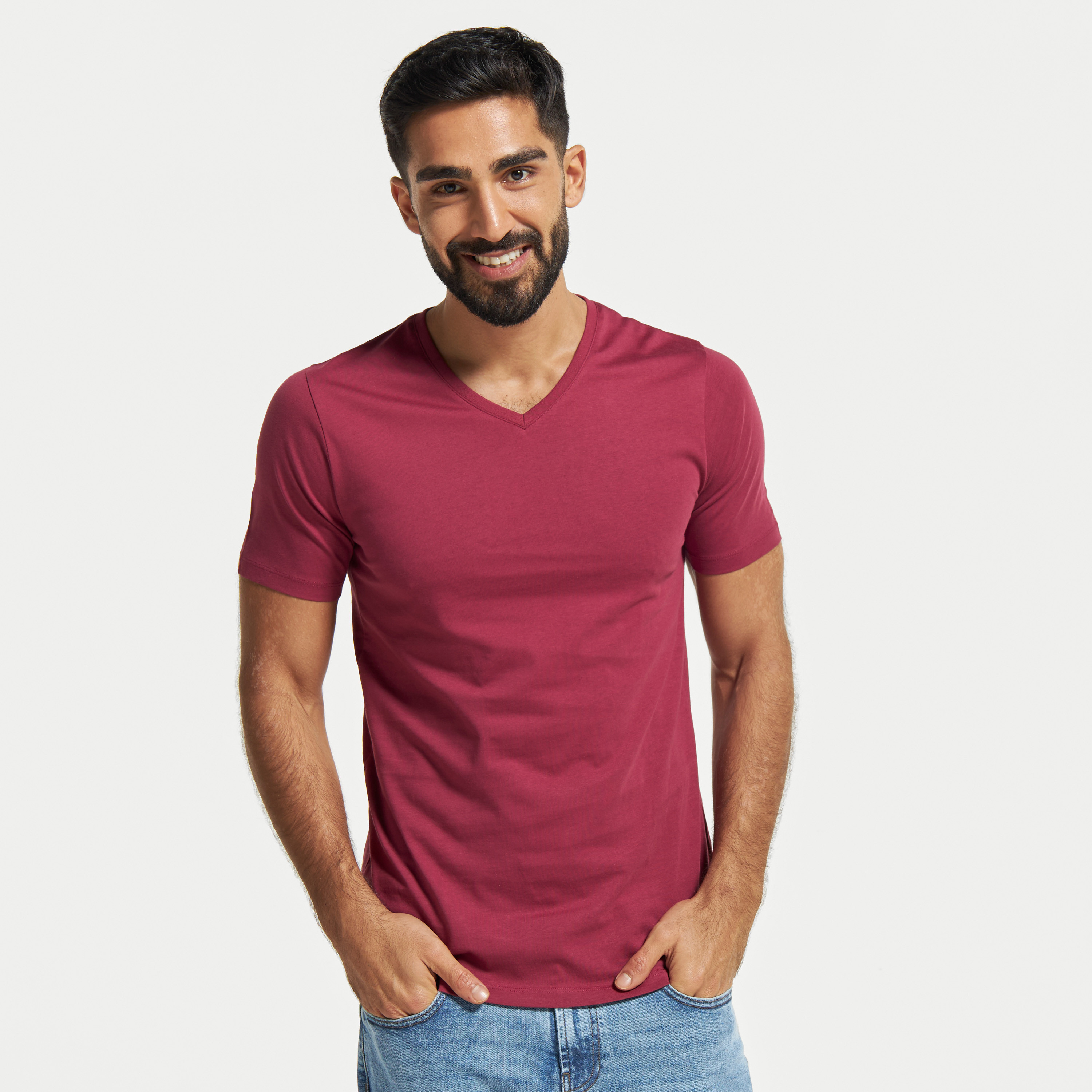 V collar t shirt sale