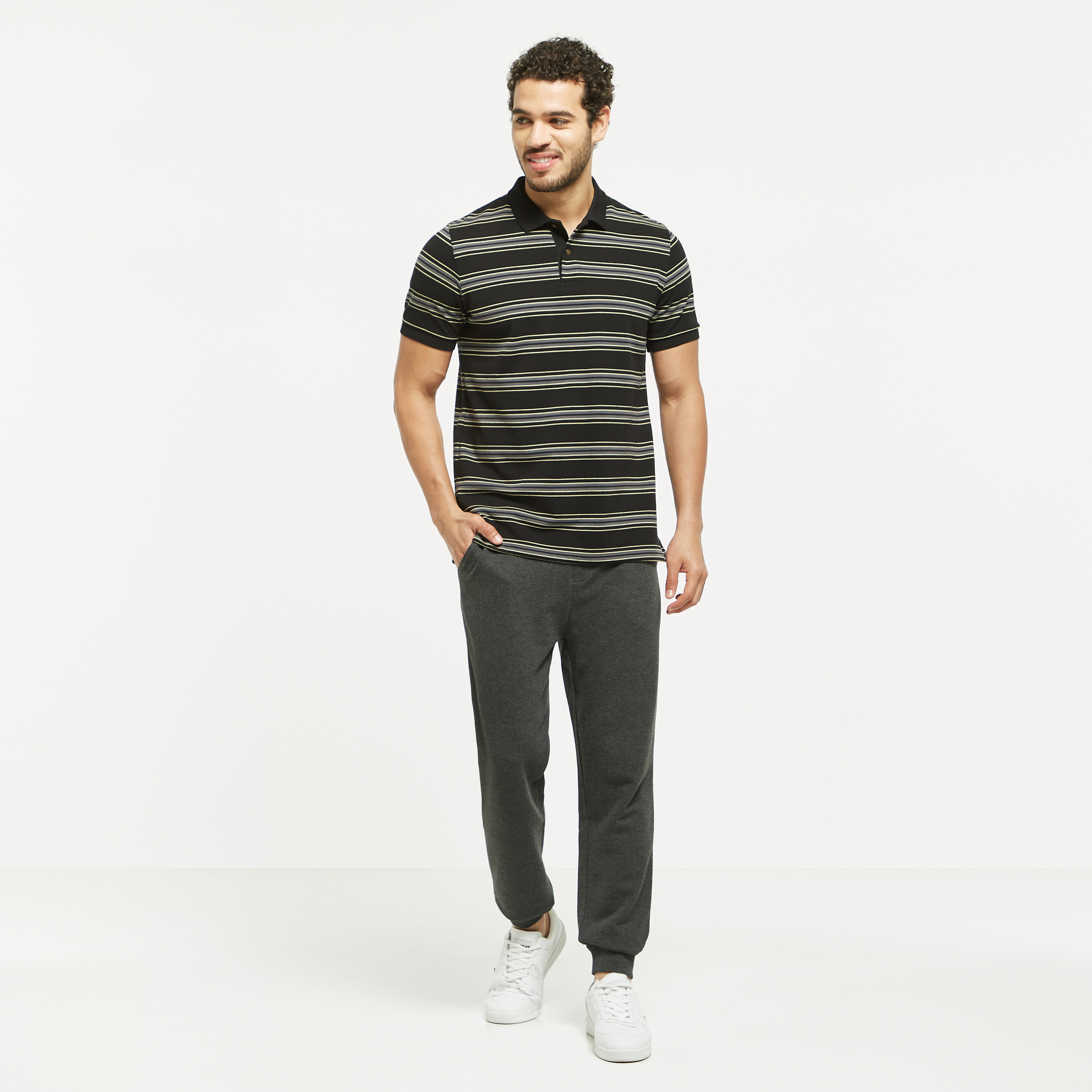 Striped Polo T-shirt with Short Sleeves-men-clothing-tshirtsandpolos-polos-image-6