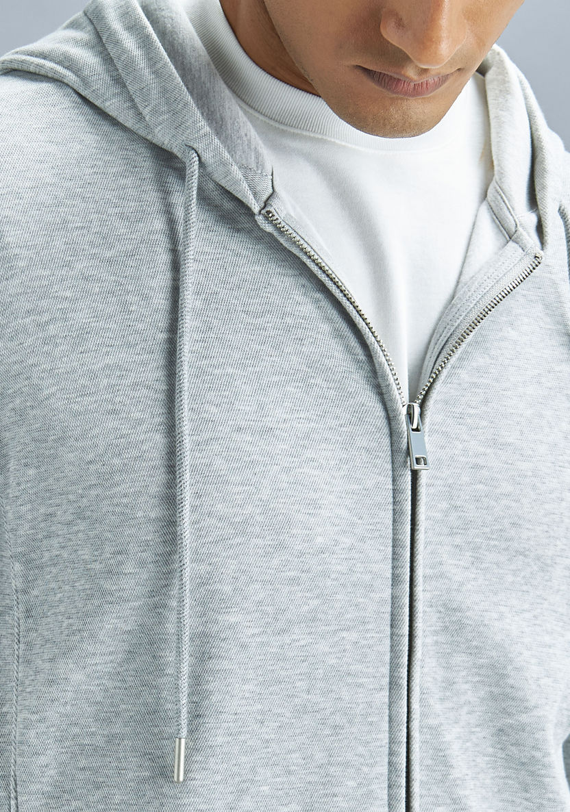 Buy Solid Hoodie with Long Sleeves and Zip Closure | Splash UAE