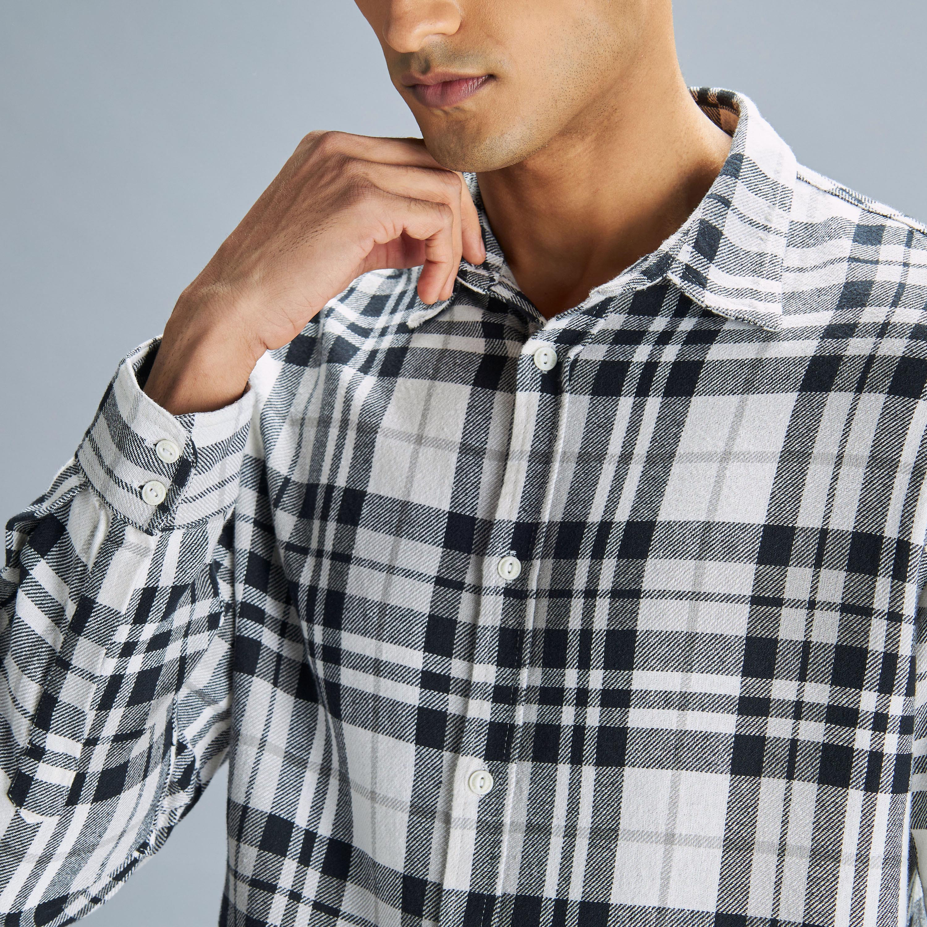 Mens slim flannel store shirt