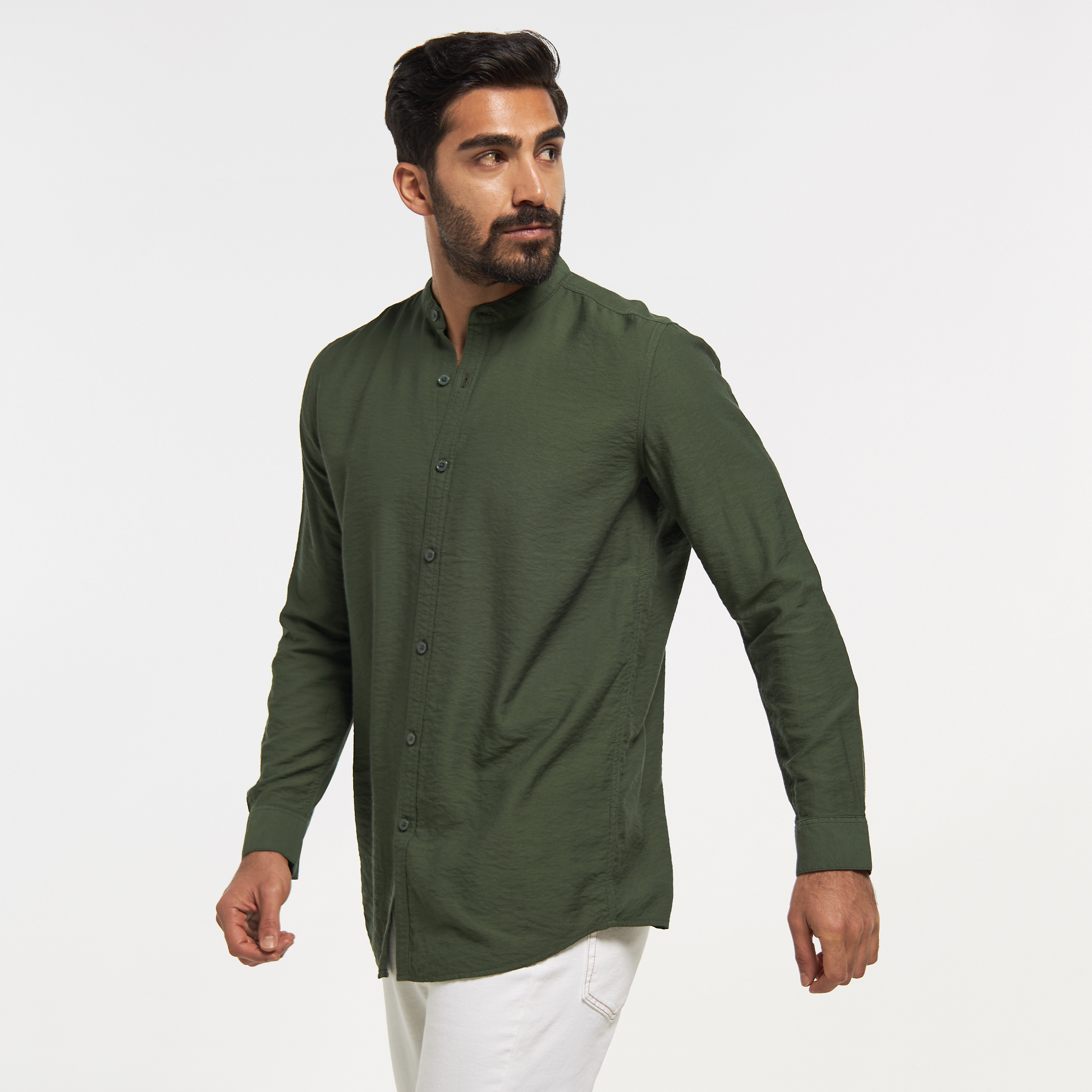 Green on sale collar shirts