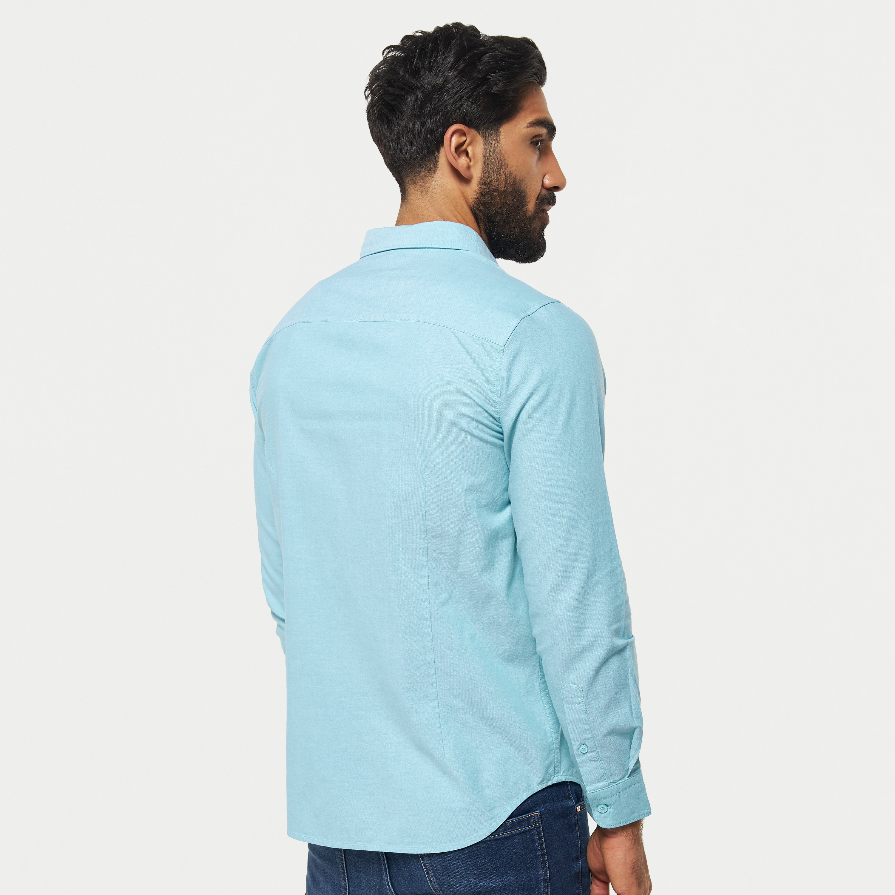 قميص أكسفورد سادة بأكمام طويلة-men-clothing-shirts-image-3