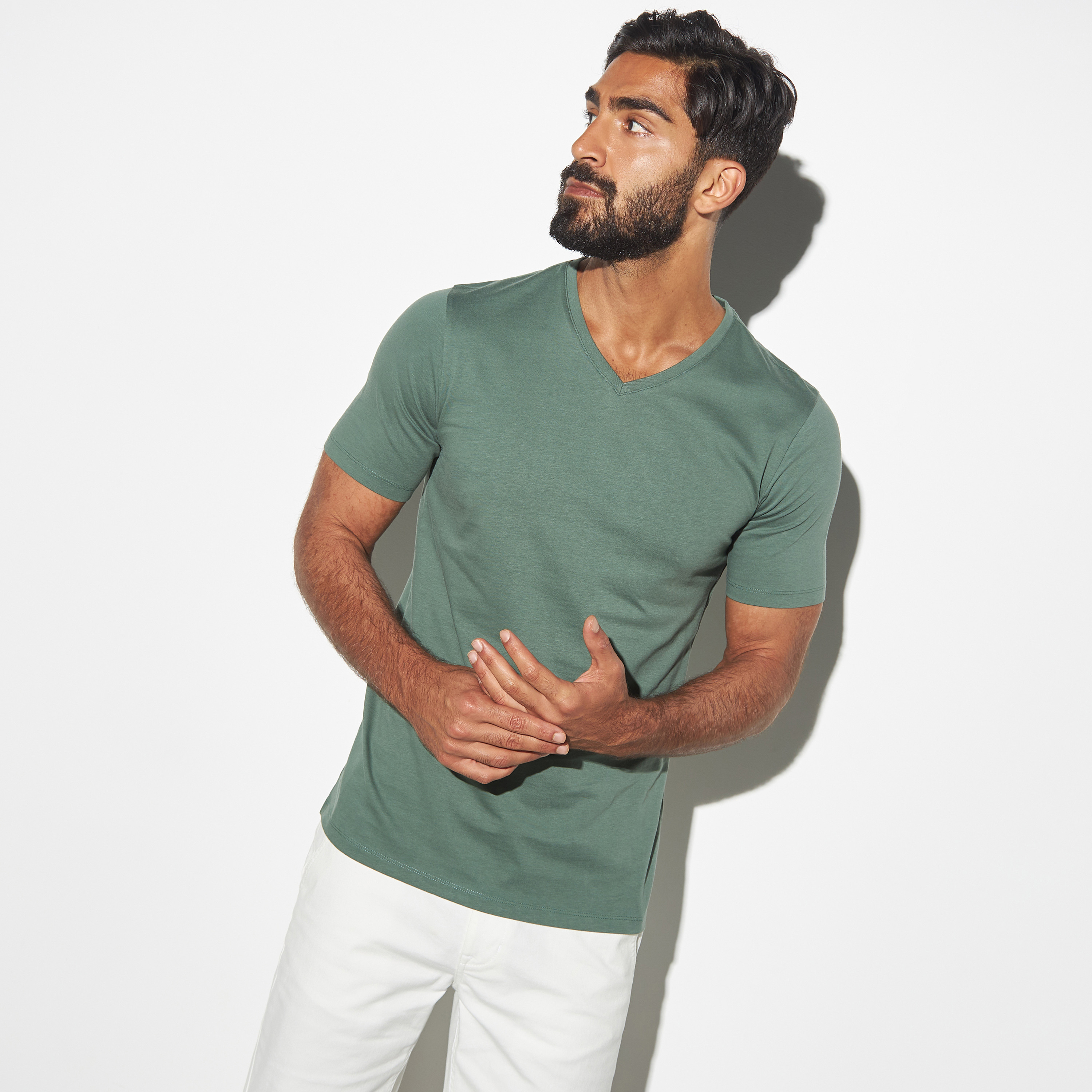 V neck t shirt online clearance shopping