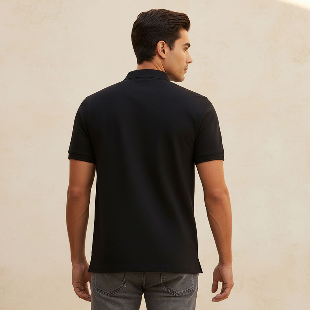 Jersey Polo T-shirt with Short Sleeves-men-clothing-tshirtsandpolos-polos-image-4