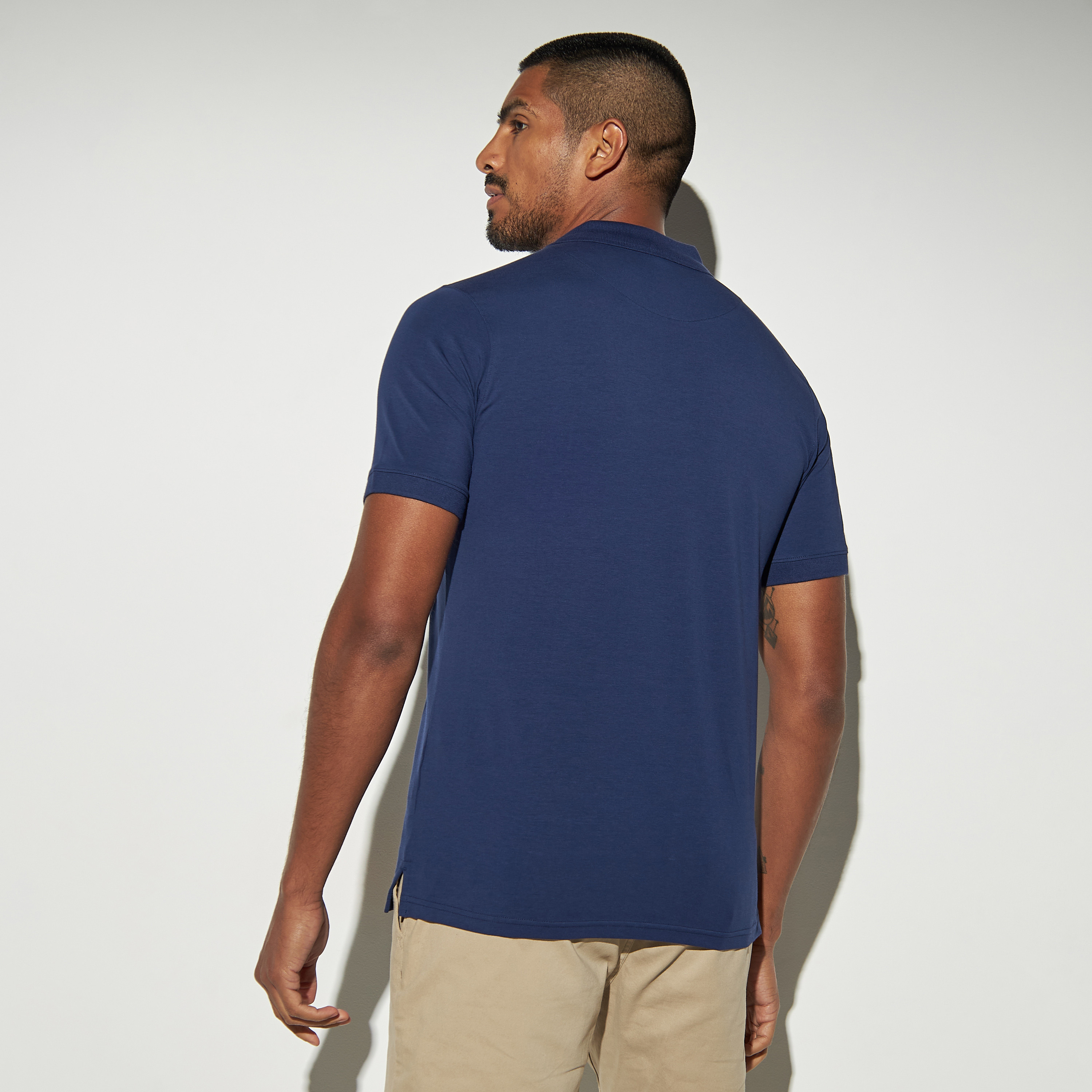 Solid Jersey Polo T-shirt with Short Sleeves-men-clothing-tshirtsandpolos-polos-image-3
