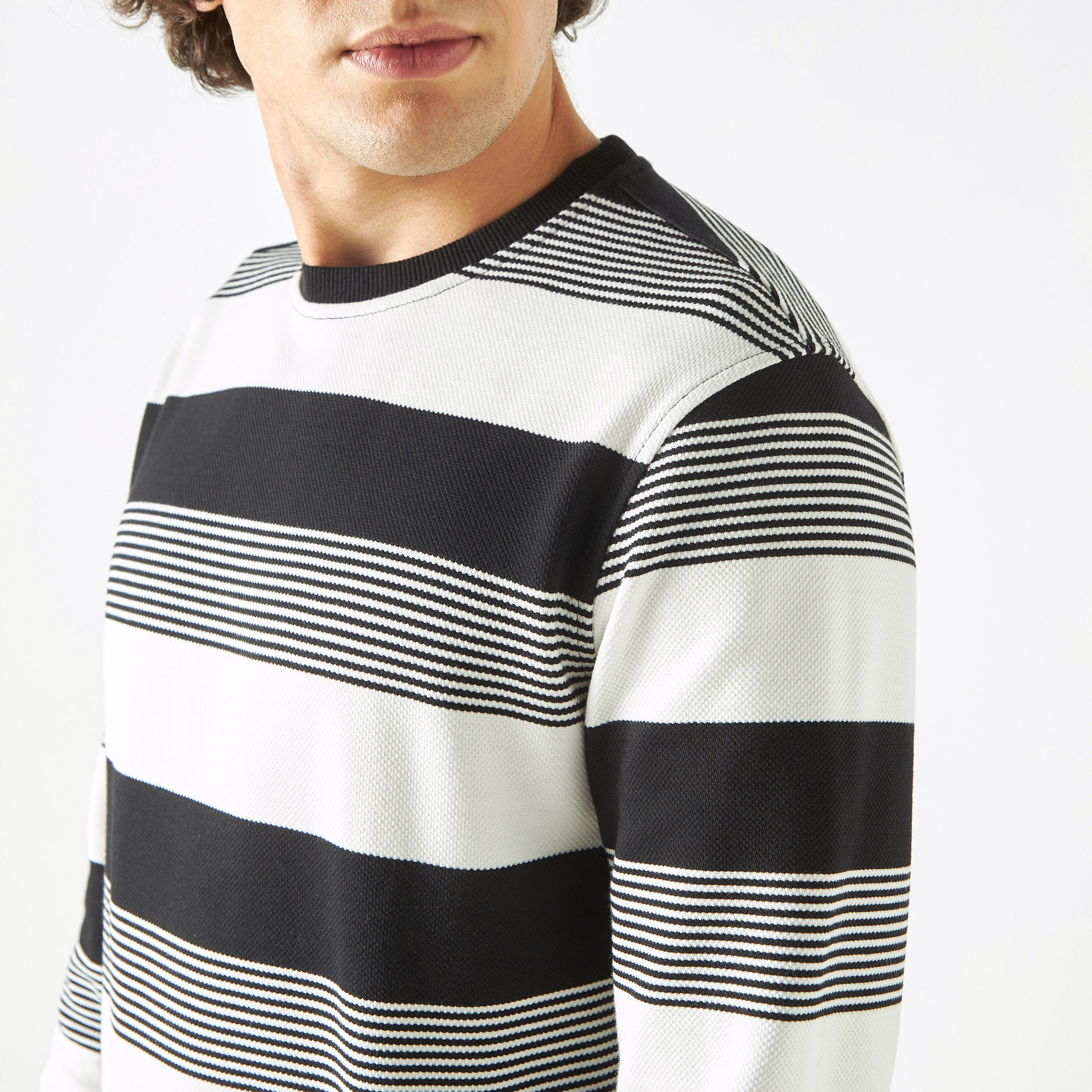 Sweatshirt with stripes hotsell on sleeves