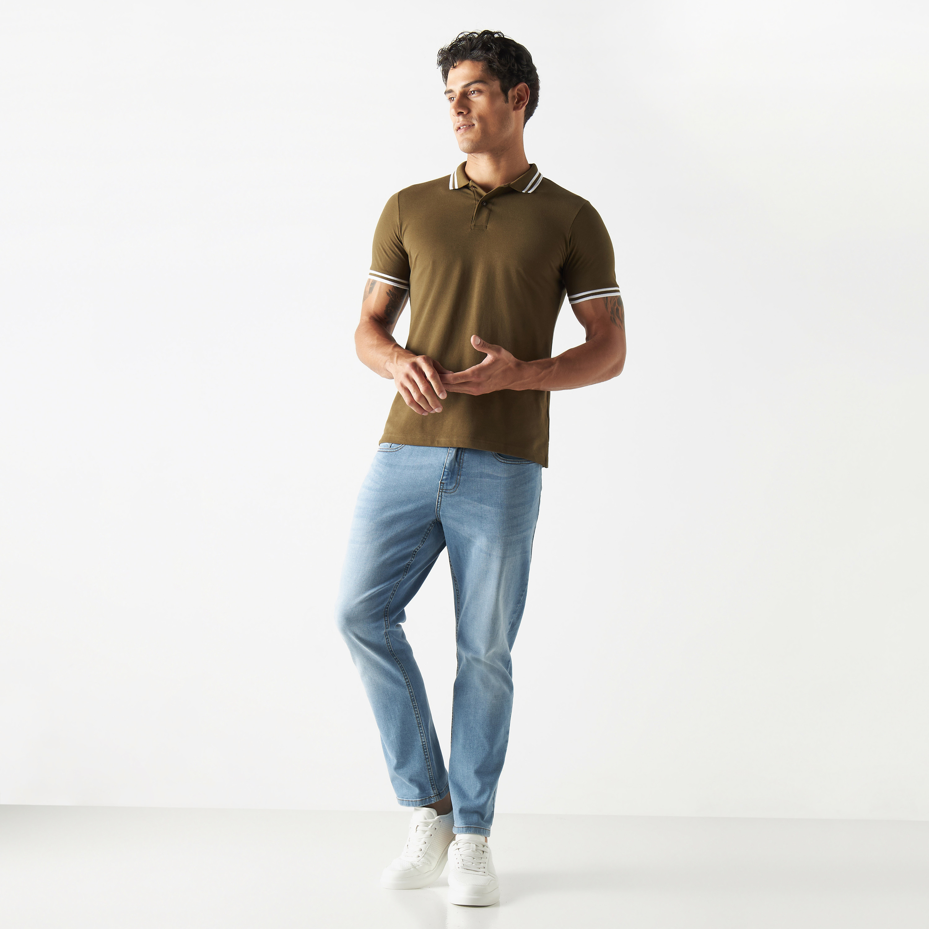 Tipping Detail Polo T-shirt with Short Sleeves-men-clothing-tshirtsandpolos-polos-image-2