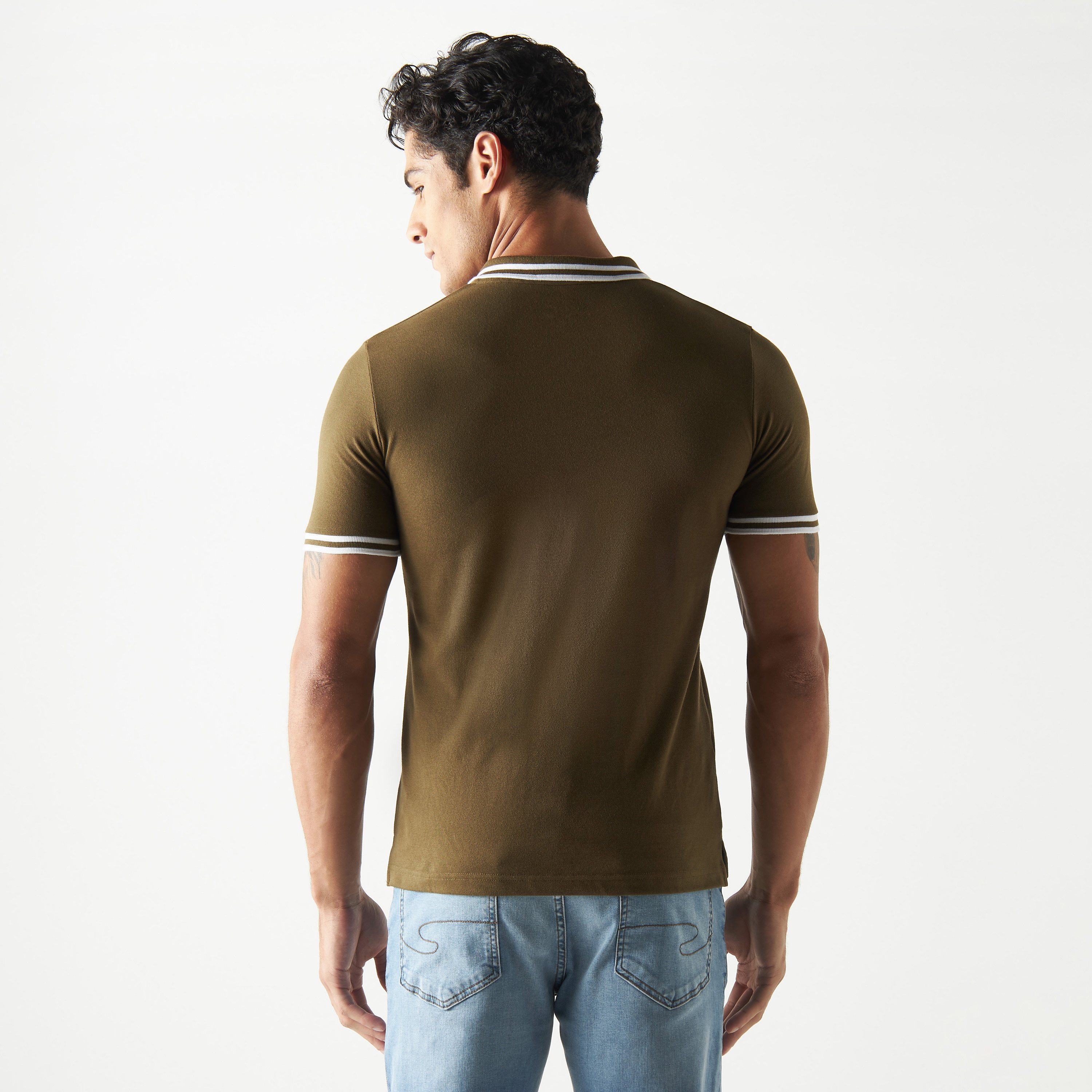 Tipping Detail Polo T-shirt with Short Sleeves-men-clothing-tshirtsandpolos-polos-image-4