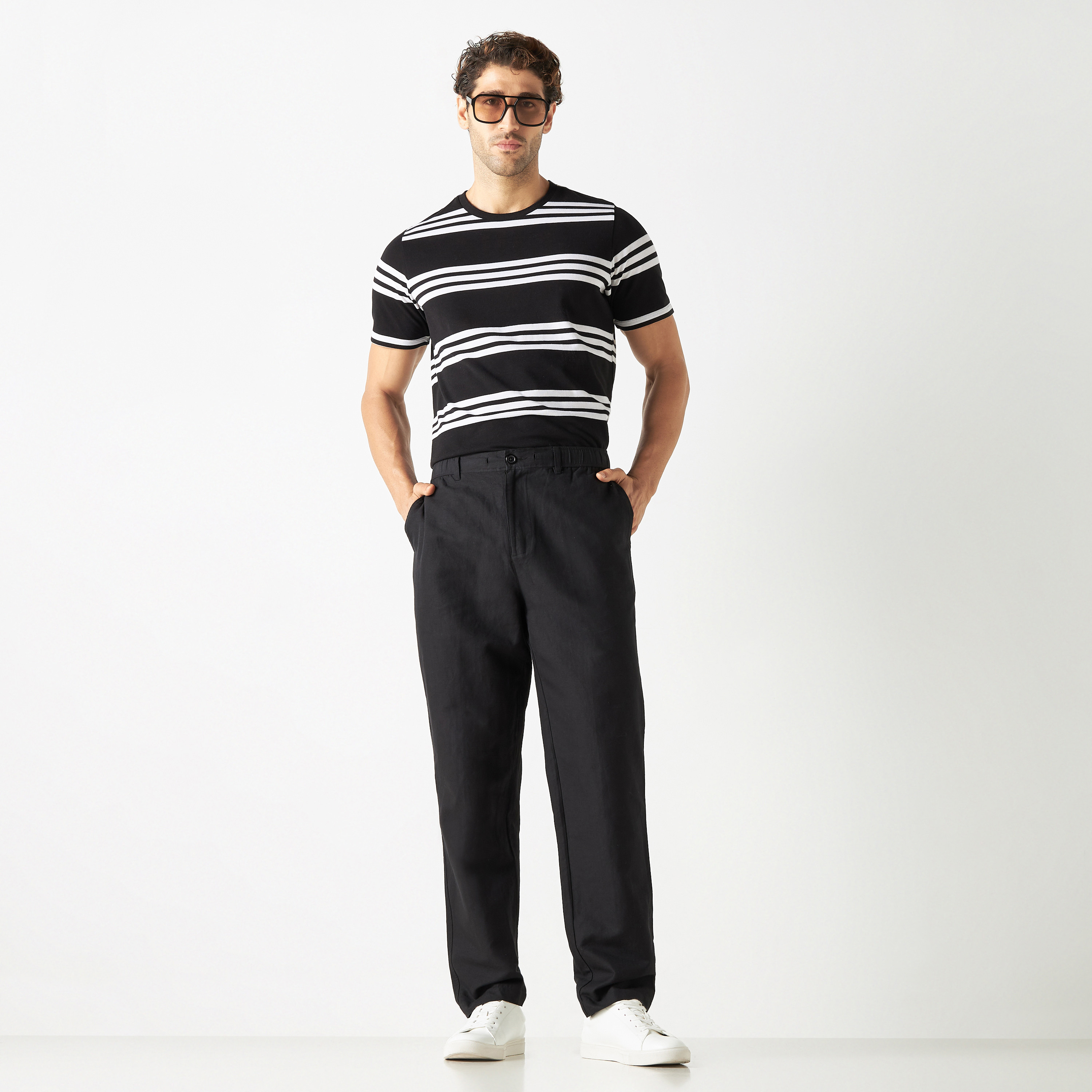 Linen Blend Pants with Button Closure and Pockets-men-clothing-bottoms-joggers-image-8