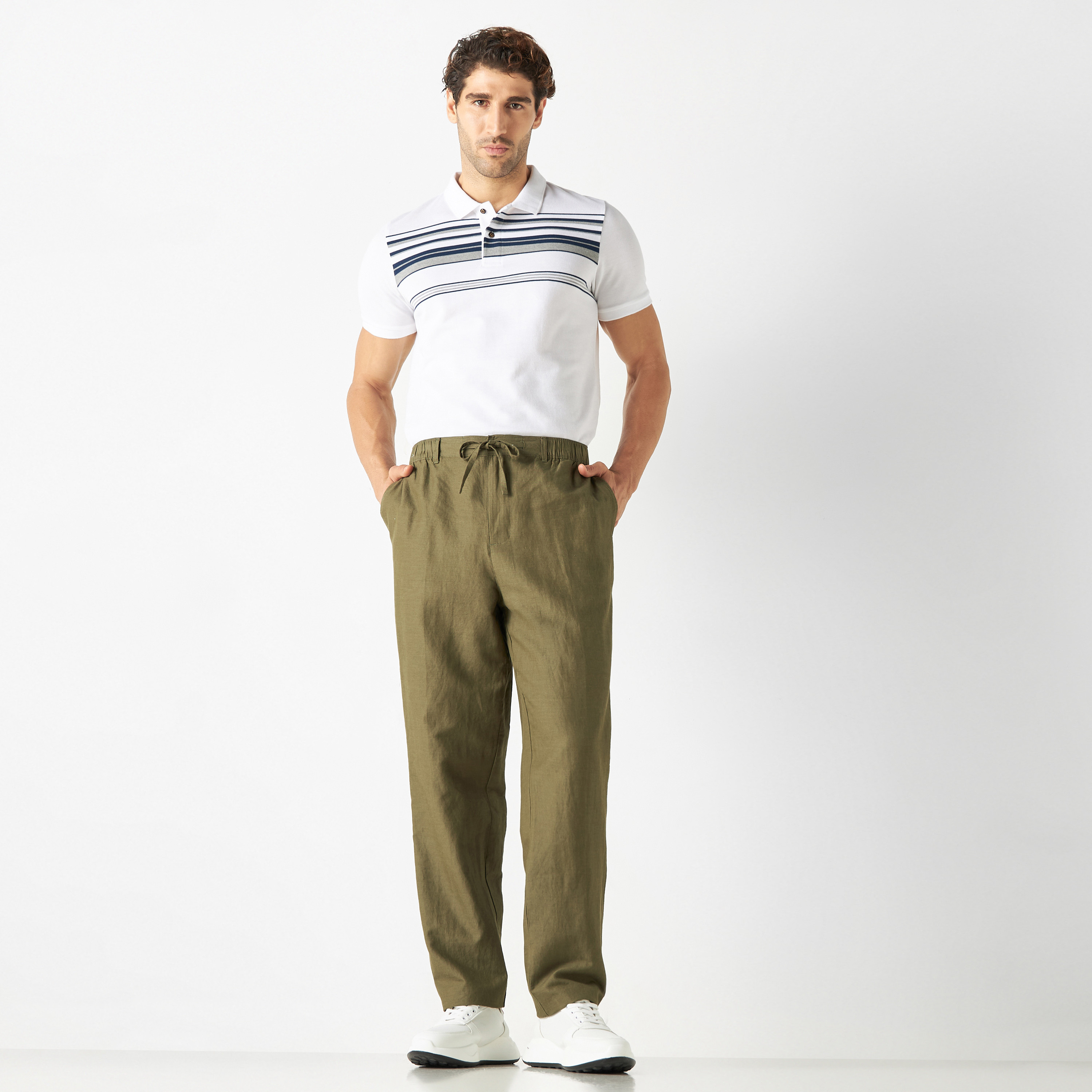 Linen Blend Pants with Button Closure and Pockets-men-clothing-bottoms-joggers-image-3