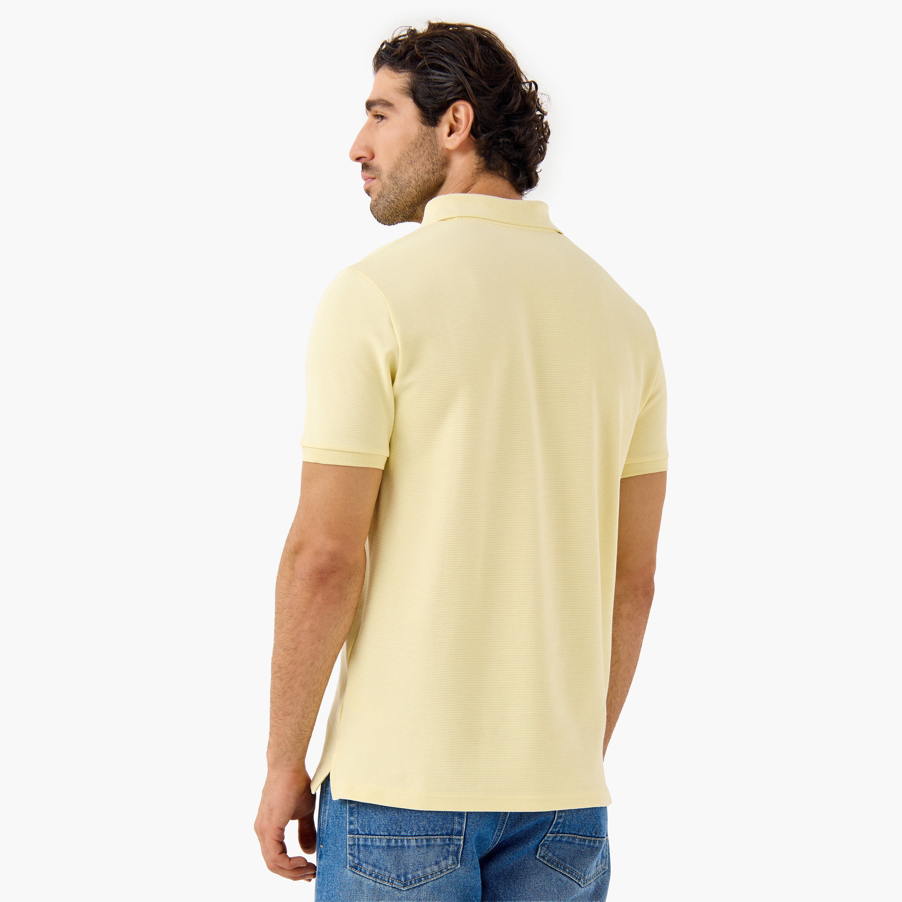 تيشيرت بولو بأكمام قصيرة وقصة عادية-men-clothing-tshirtsandpolos-polos-image-4