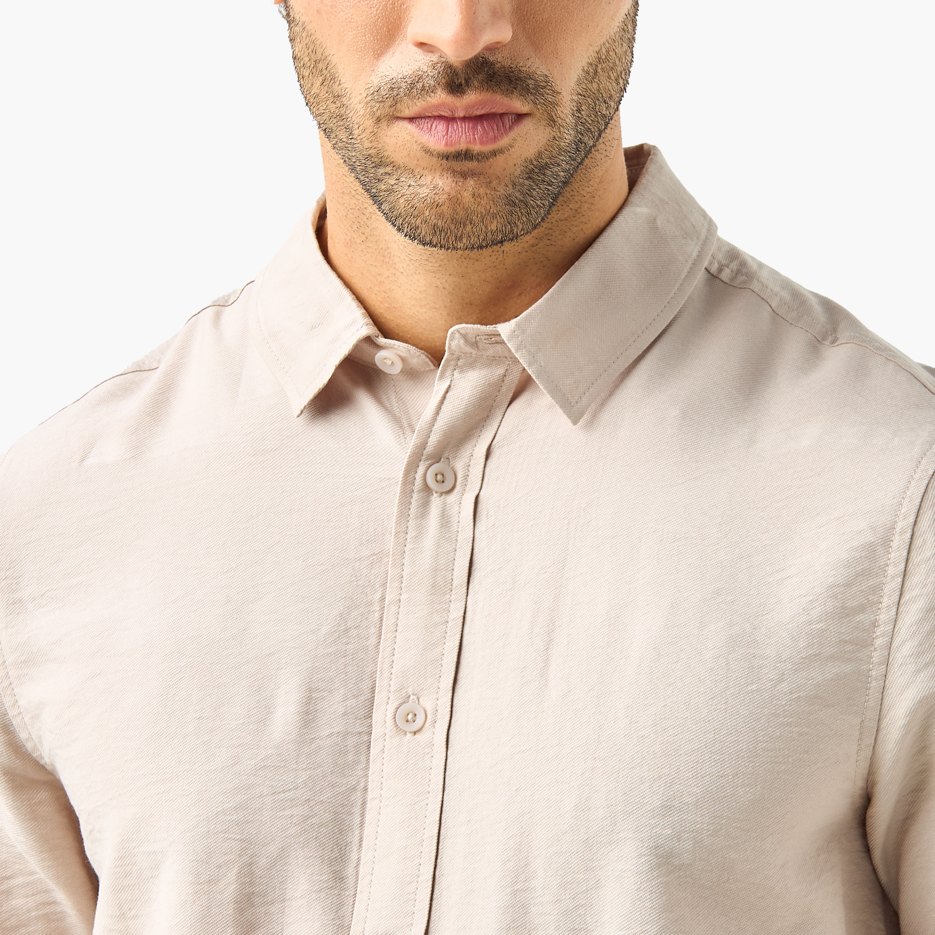 قميص بقصة عادية وأكمام قصيرة-men-clothing-shirts-image-7