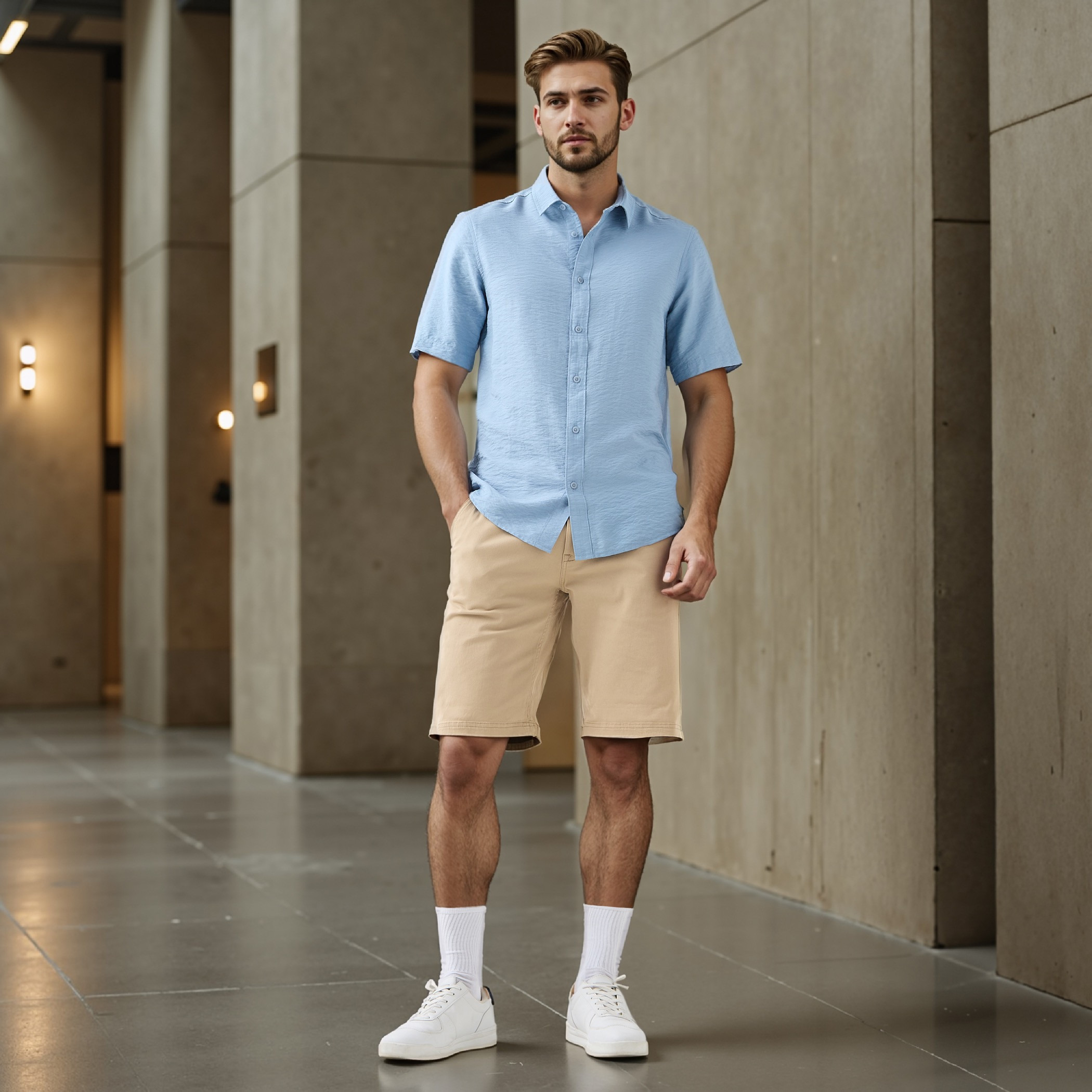 Regular Fit Crinkle Textured Collared Shirt-men-clothing-shirts-image-2