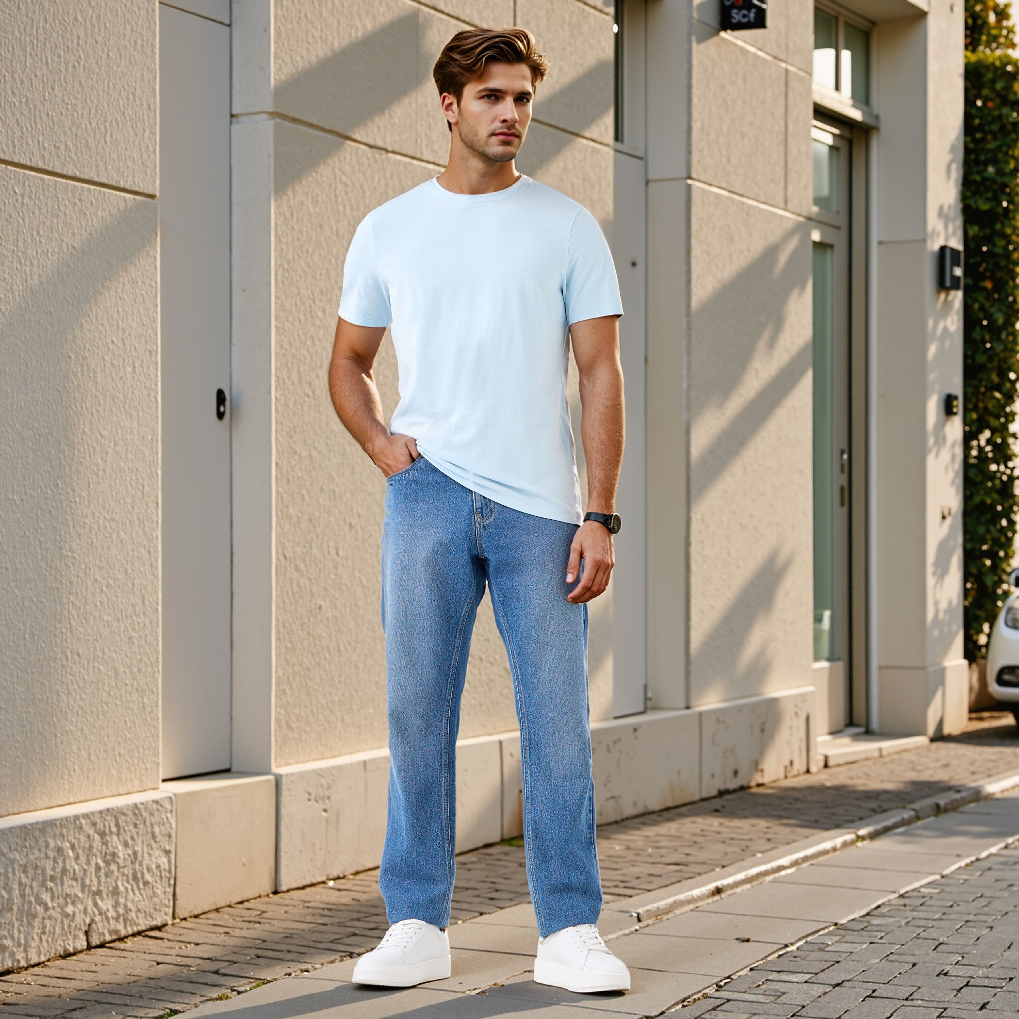 Regular Fit Crew Neck T-shirt with Short Sleeves-men-clothing-tshirtsandpolos-tshirts-image-12
