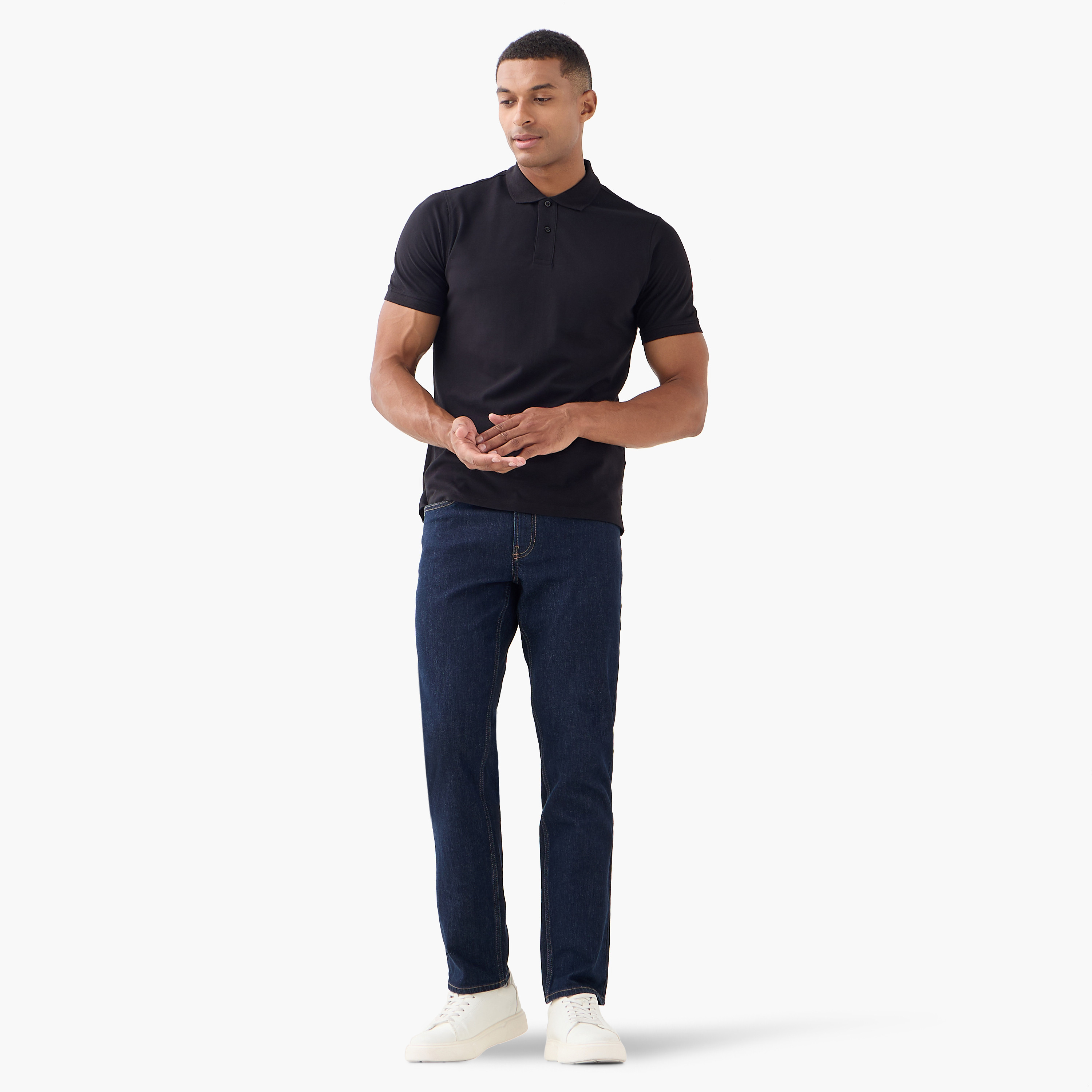 تيشيرت بولو بقصة عادية وأكمام قصيرة-men-clothing-tshirtsandpolos-polos-image-2