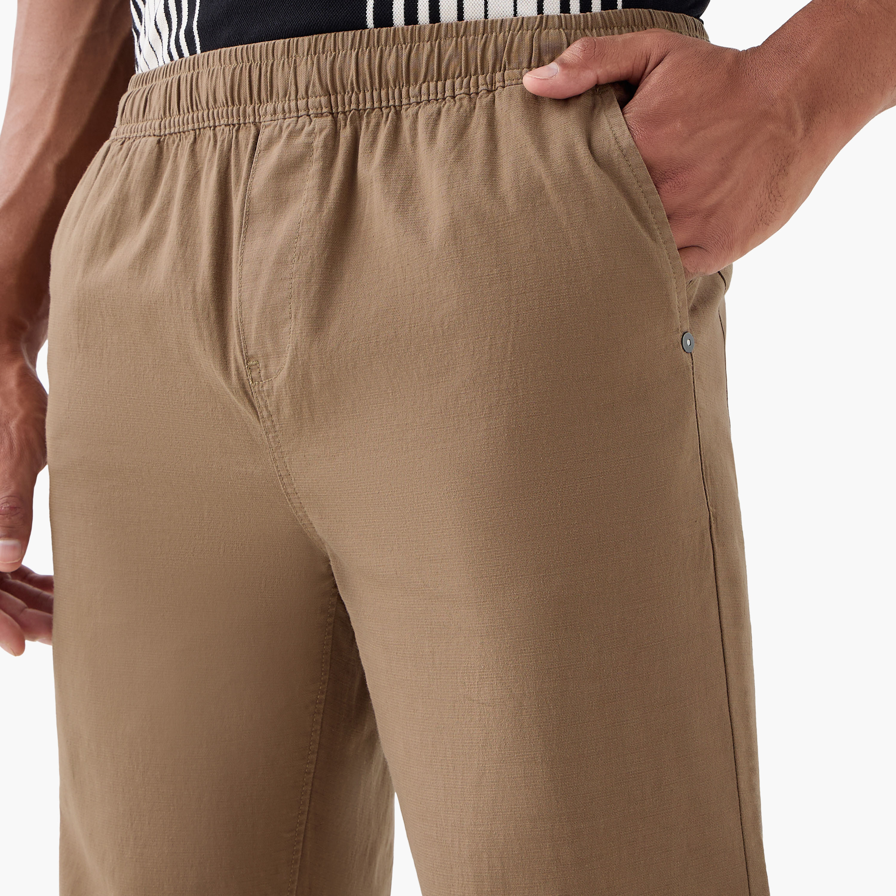 Relaxed Fit Trousers with Flexi Comfort Waistband and Pockets-men-clothing-bottoms-trousersandchinos-trousers-image-4