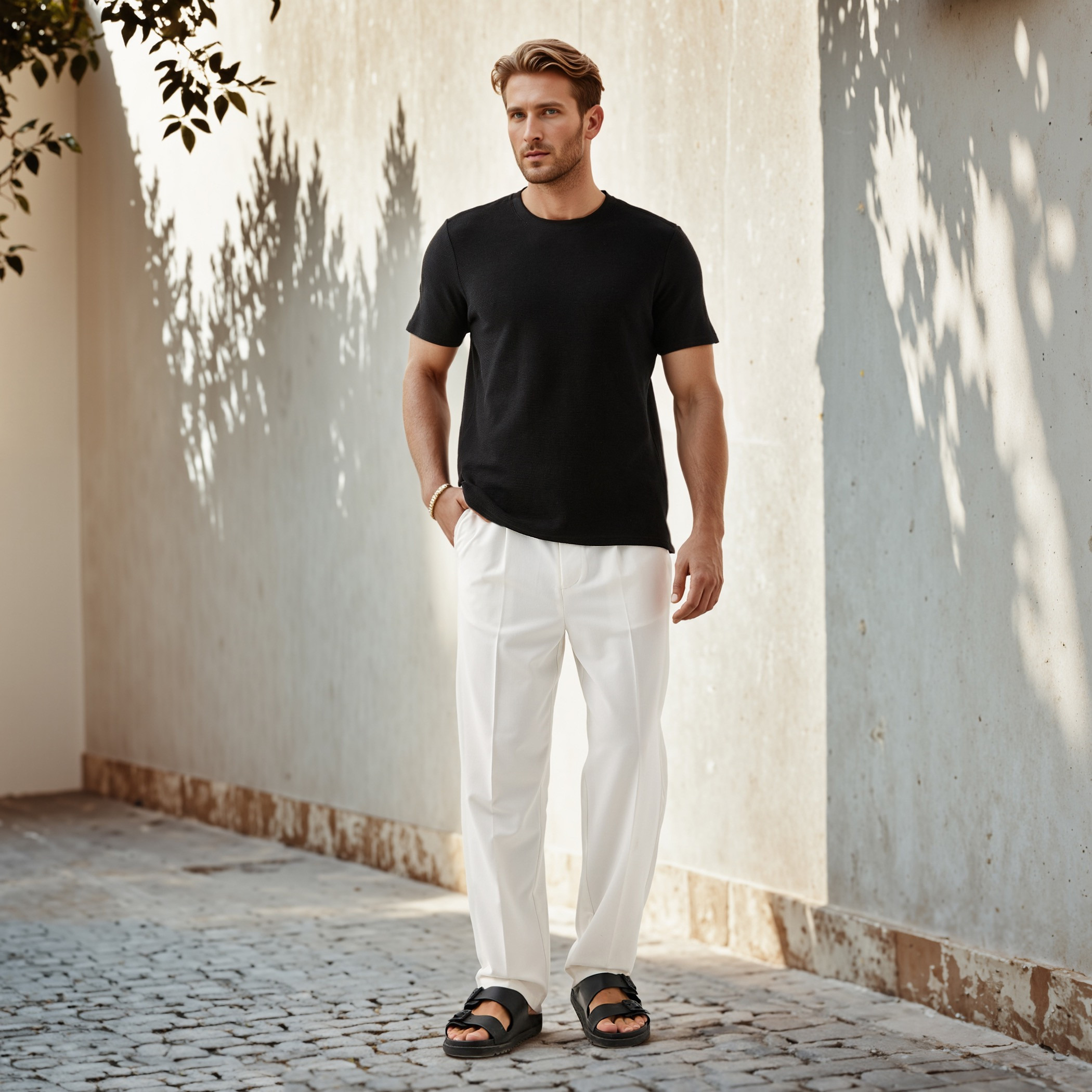 Textured Relaxed Fit T-shirt with Crew Neck-men-clothing-tshirtsandpolos-tshirts-image-2