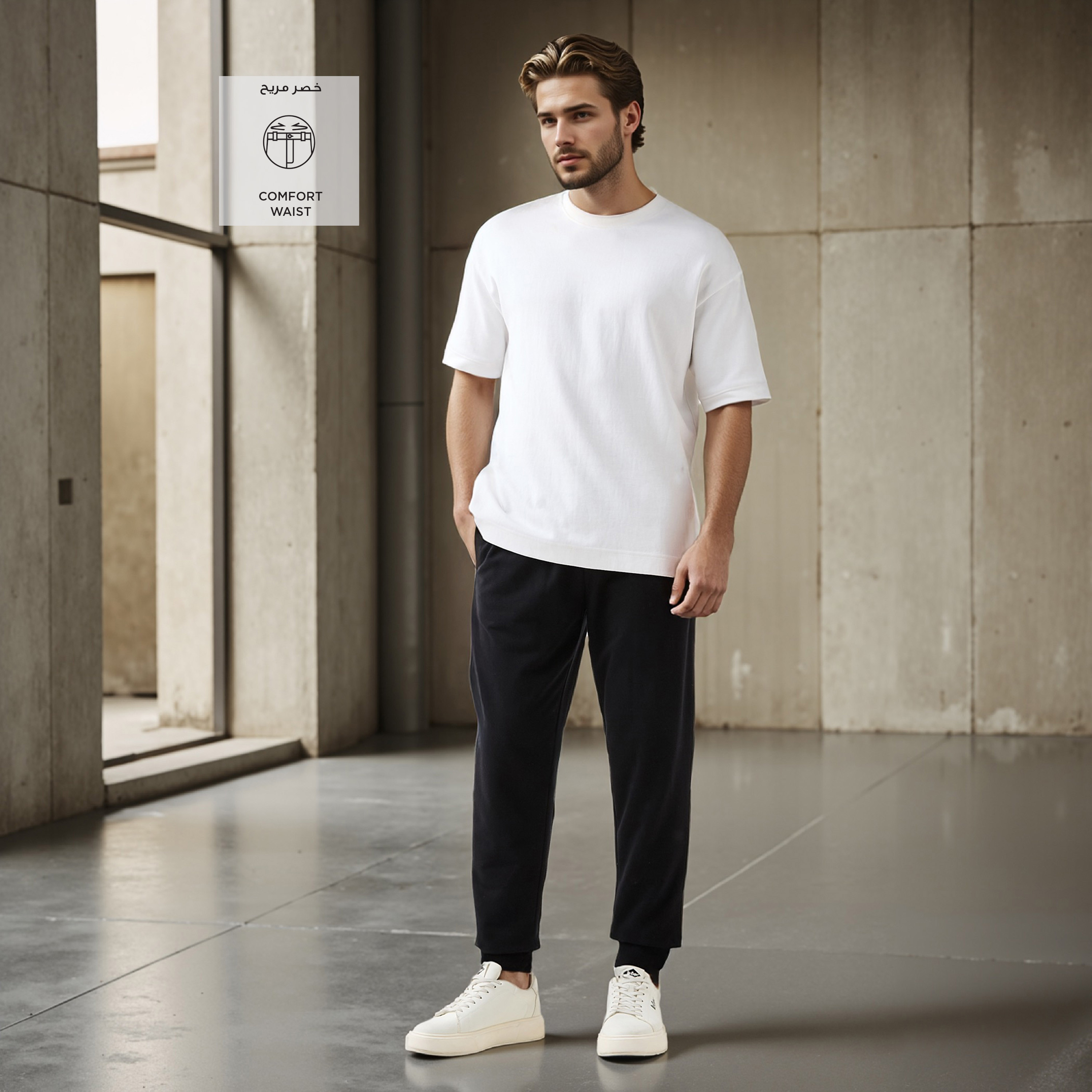 Men Regular Fit Joggers with FlexiComfort Waistband-men-clothing-bottoms-joggers-image-2