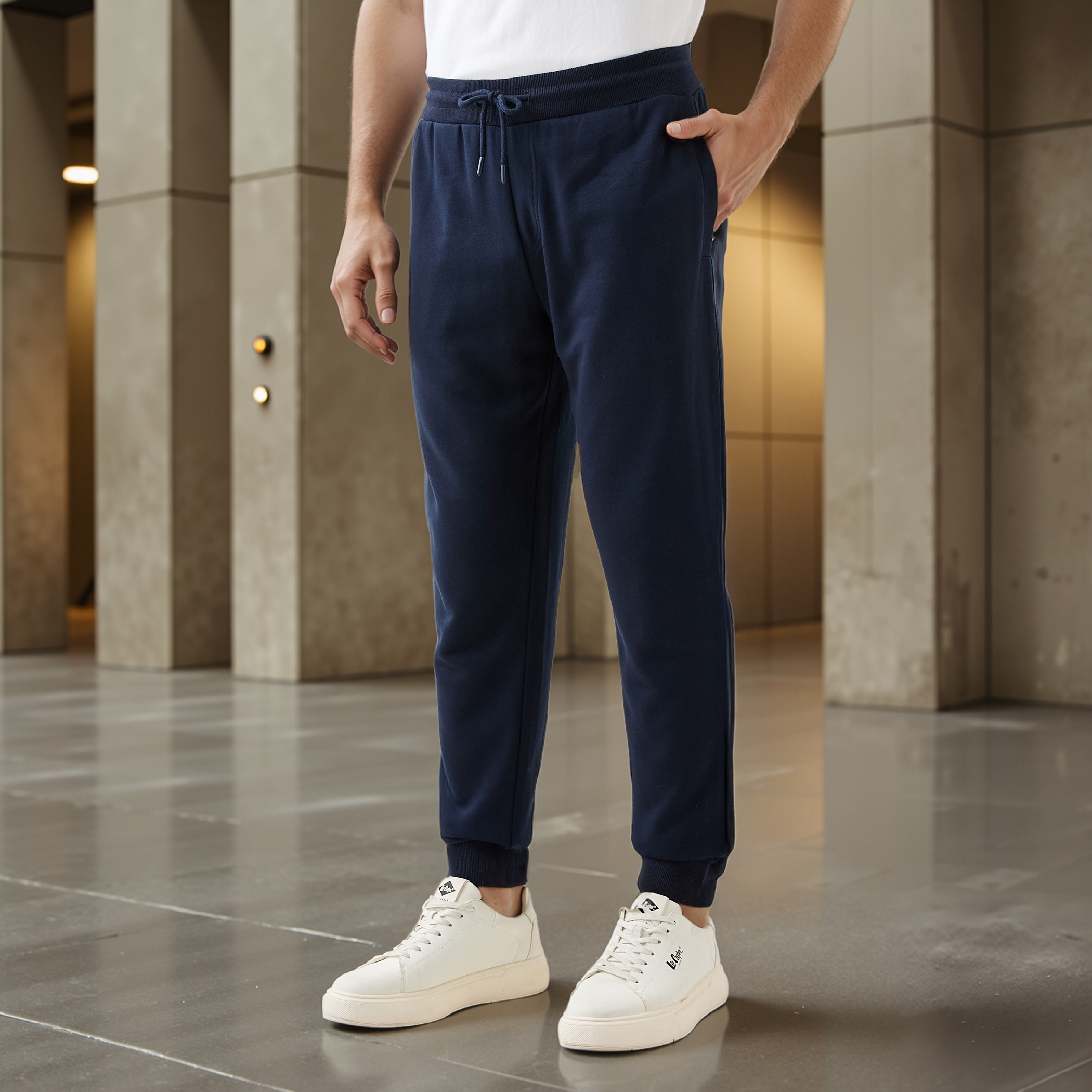 Men Regular Fit Joggers with FlexiComfort Waistband-men-clothing-bottoms-joggers-image-2