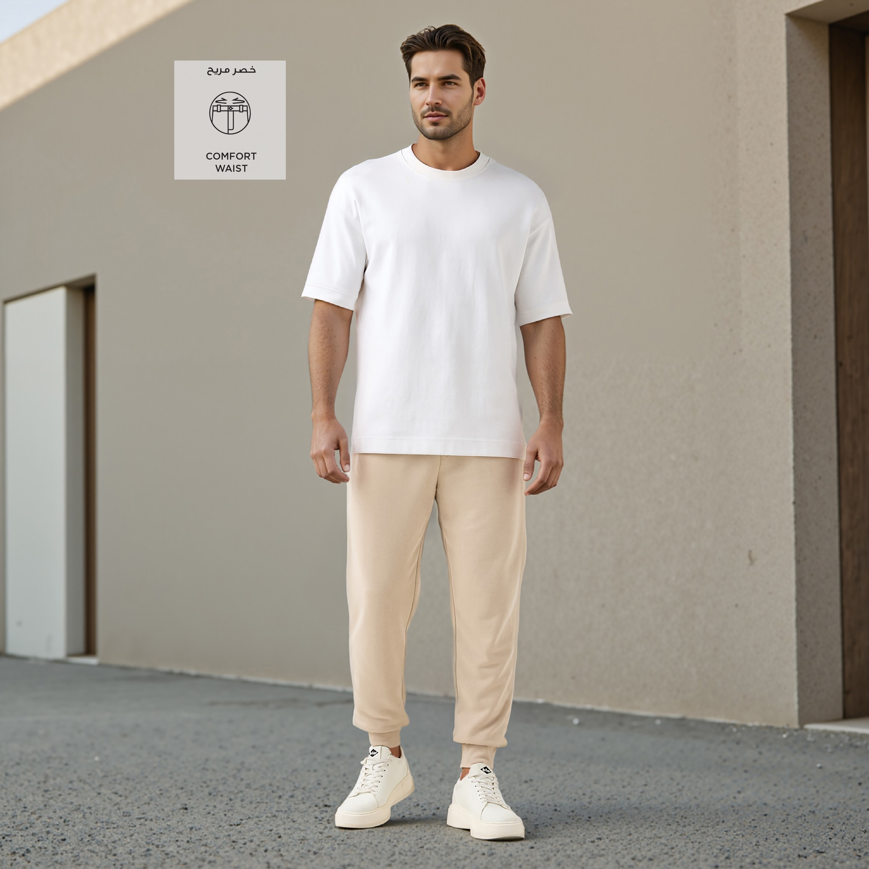 Men Regular Fit Joggers with FlexiComfort Waistband-men-clothing-bottoms-joggers-image-2