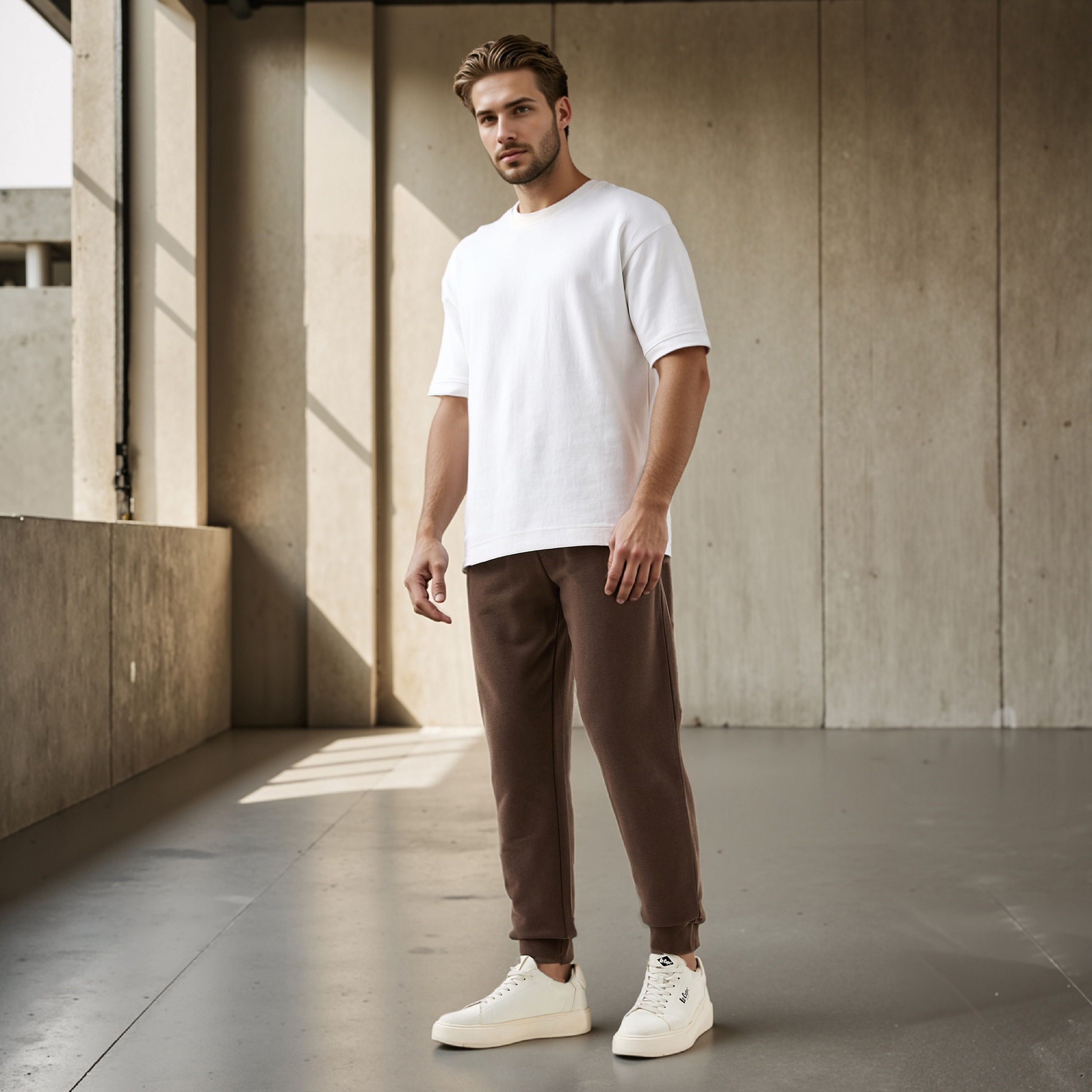 Men Regular Fit Joggers with FlexiComfort Waistband-men-clothing-bottoms-joggers-image-2