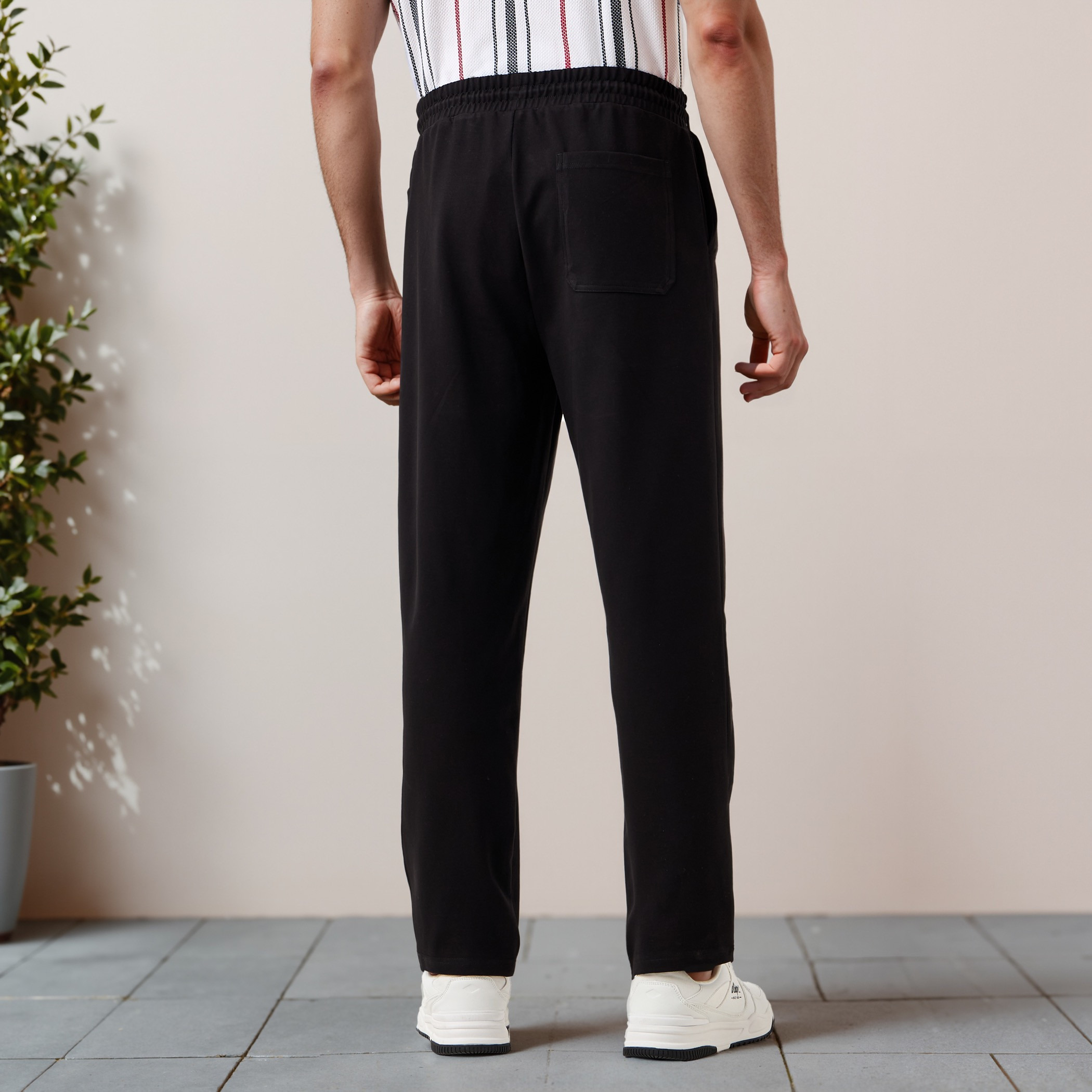 Regular Fit Flexi Waist Pants with Pocket -men-clothing-bottoms-trousersandchinos-trousers-image-3