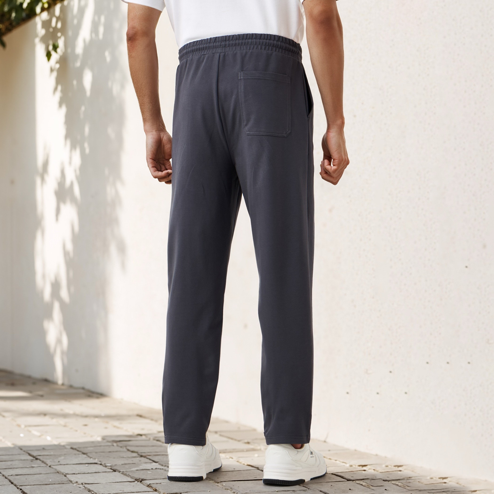 Regular Fit Flexi Waist Pants with Pocket -men-clothing-bottoms-trousersandchinos-trousers-image-3