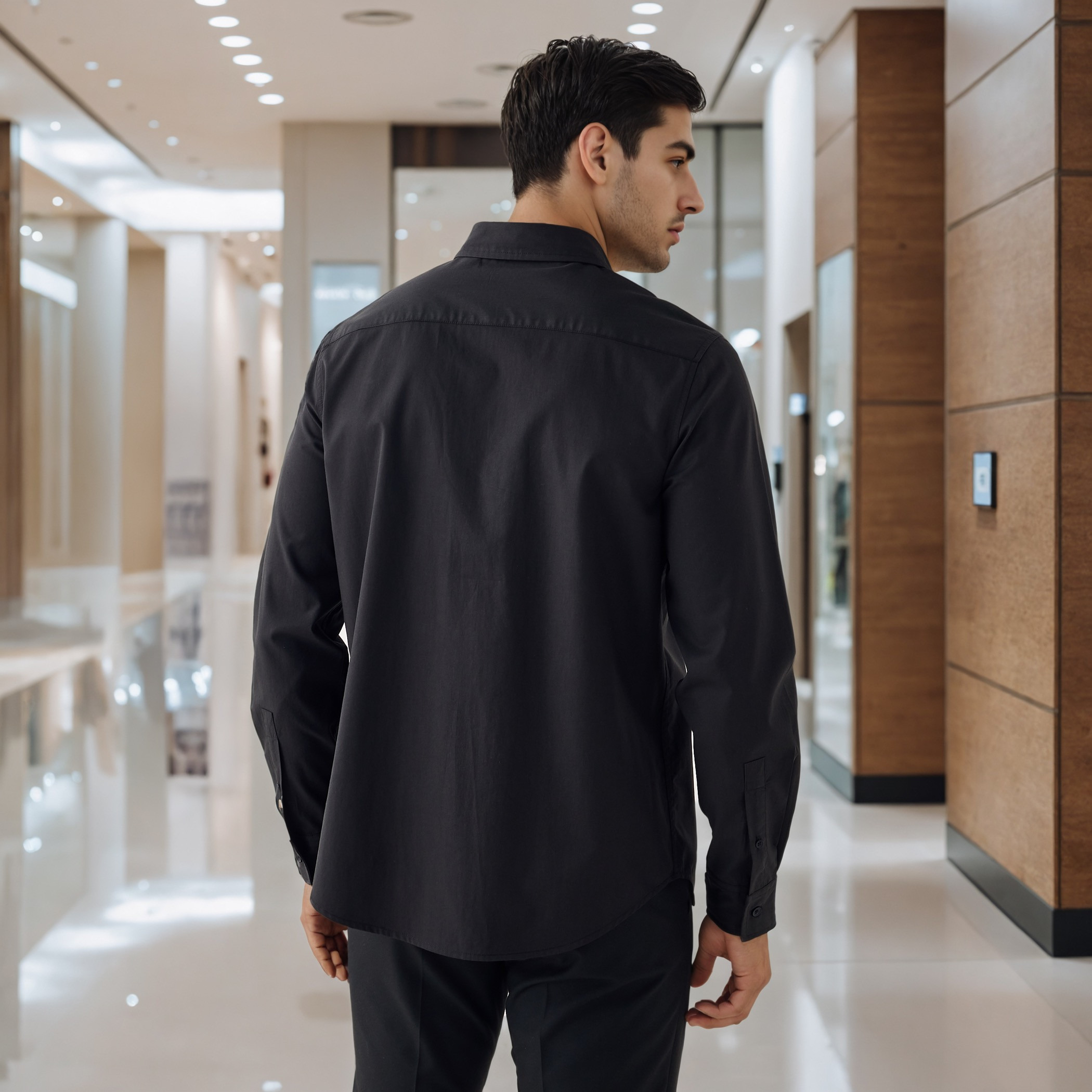 قميص بوبلين بقصة مريحة-men-clothing-shirts-image-3
