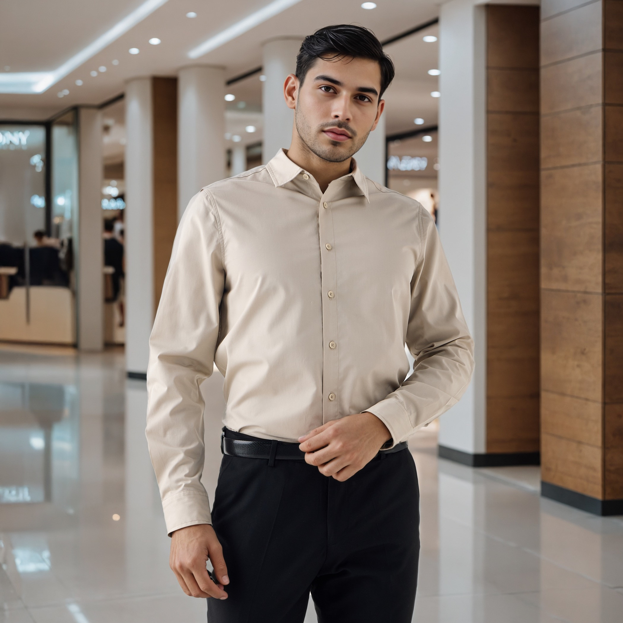 Relaxed Fit Poplin Shirt-men-clothing-shirts-image-1