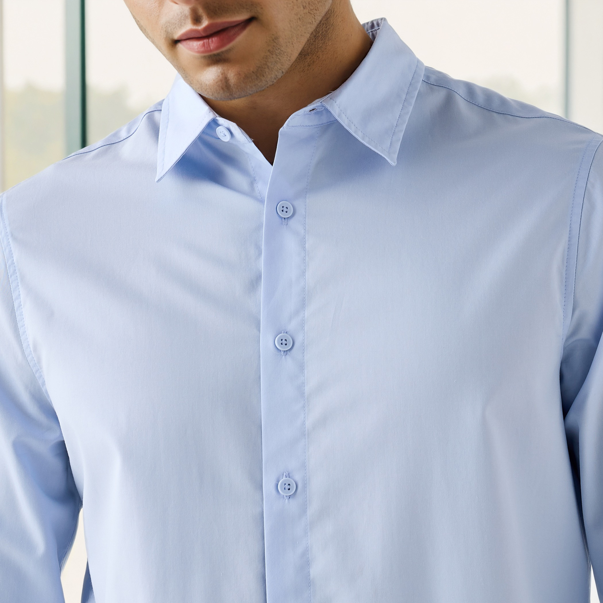 قميص بوبلين بقصة مريحة-men-clothing-shirts-image-5