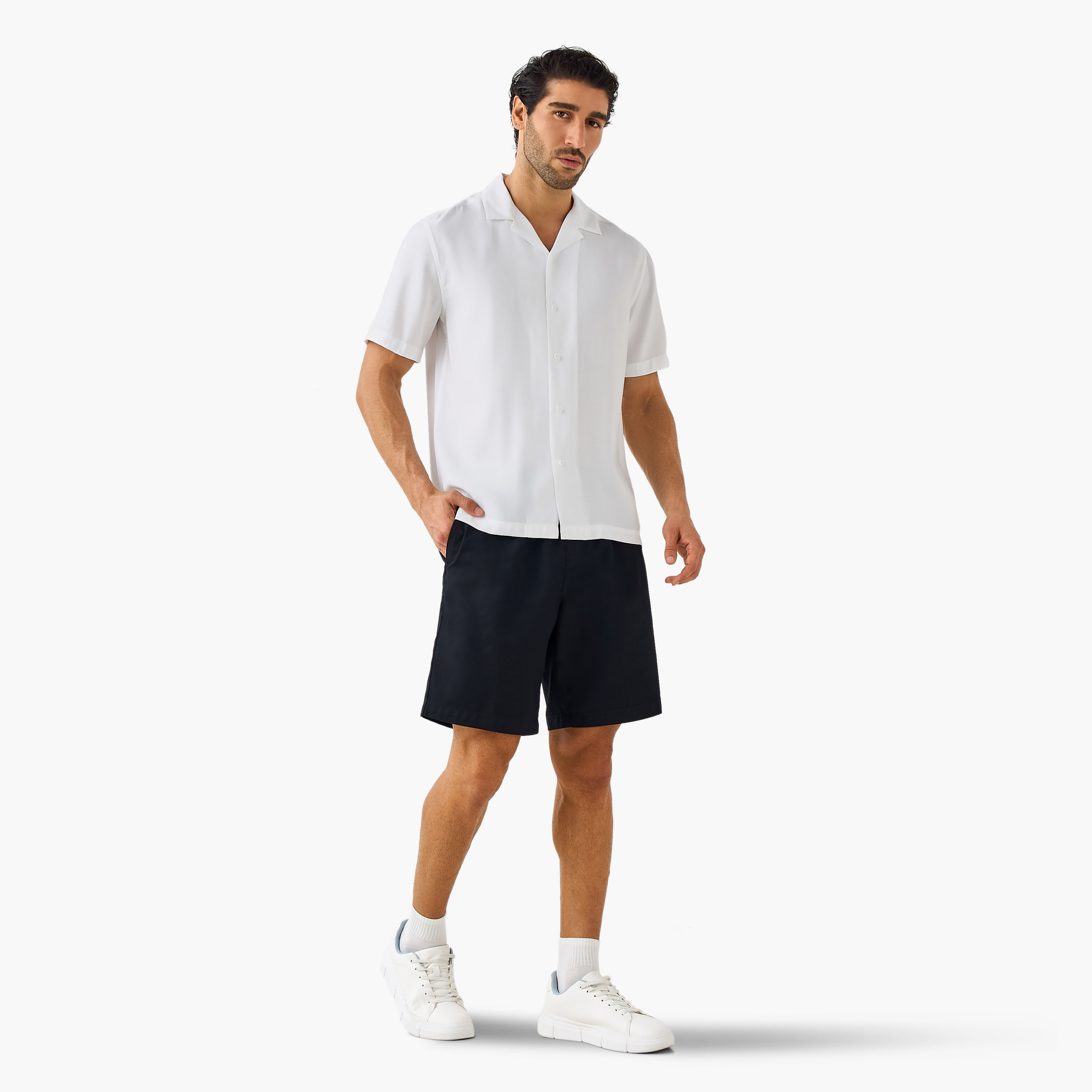 Relaxed Fit Collared Resort Shirt-men-clothing-shirts-image-2
