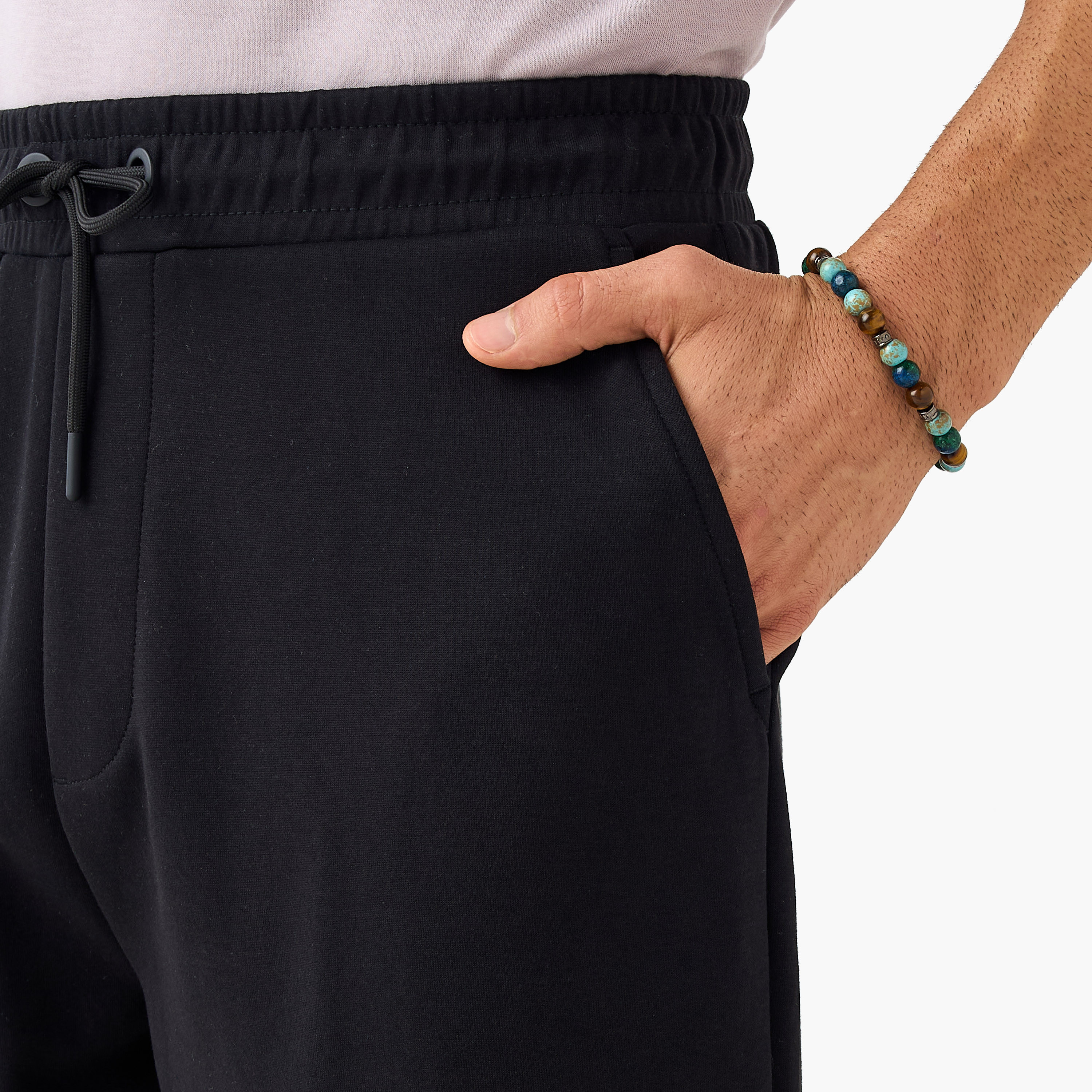 Regular Fit Scuba Flexi Waist Shorts with Pockets-men-clothing-bottoms-shorts-image-4