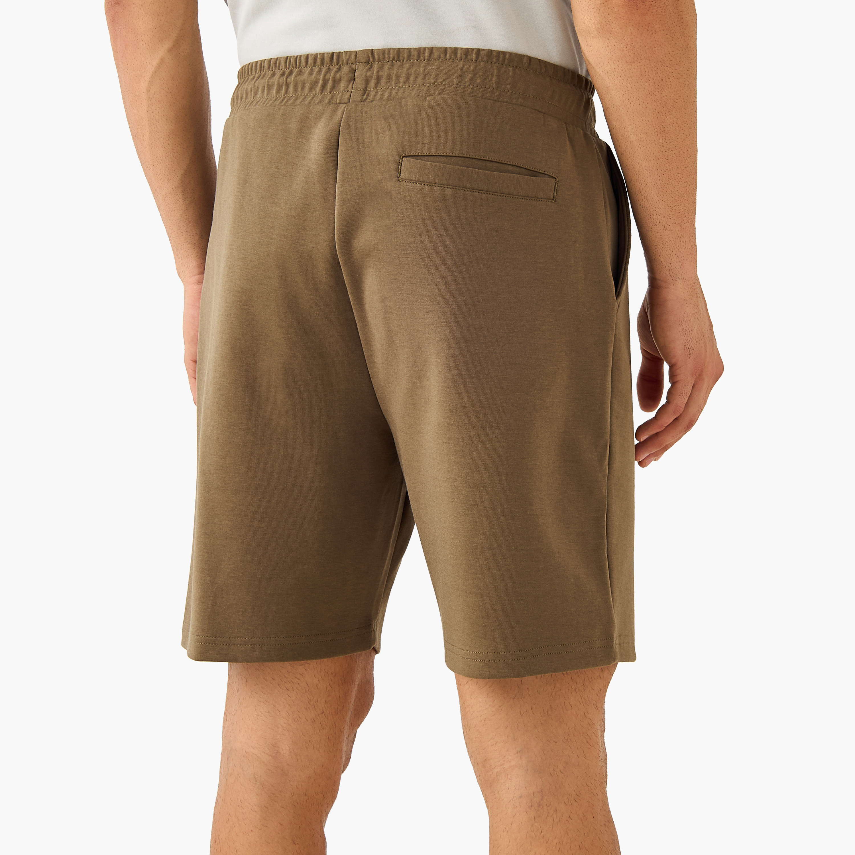 Regular Fit Scuba Flexi Waist Shorts with Pockets-men-clothing-bottoms-shorts-image-3