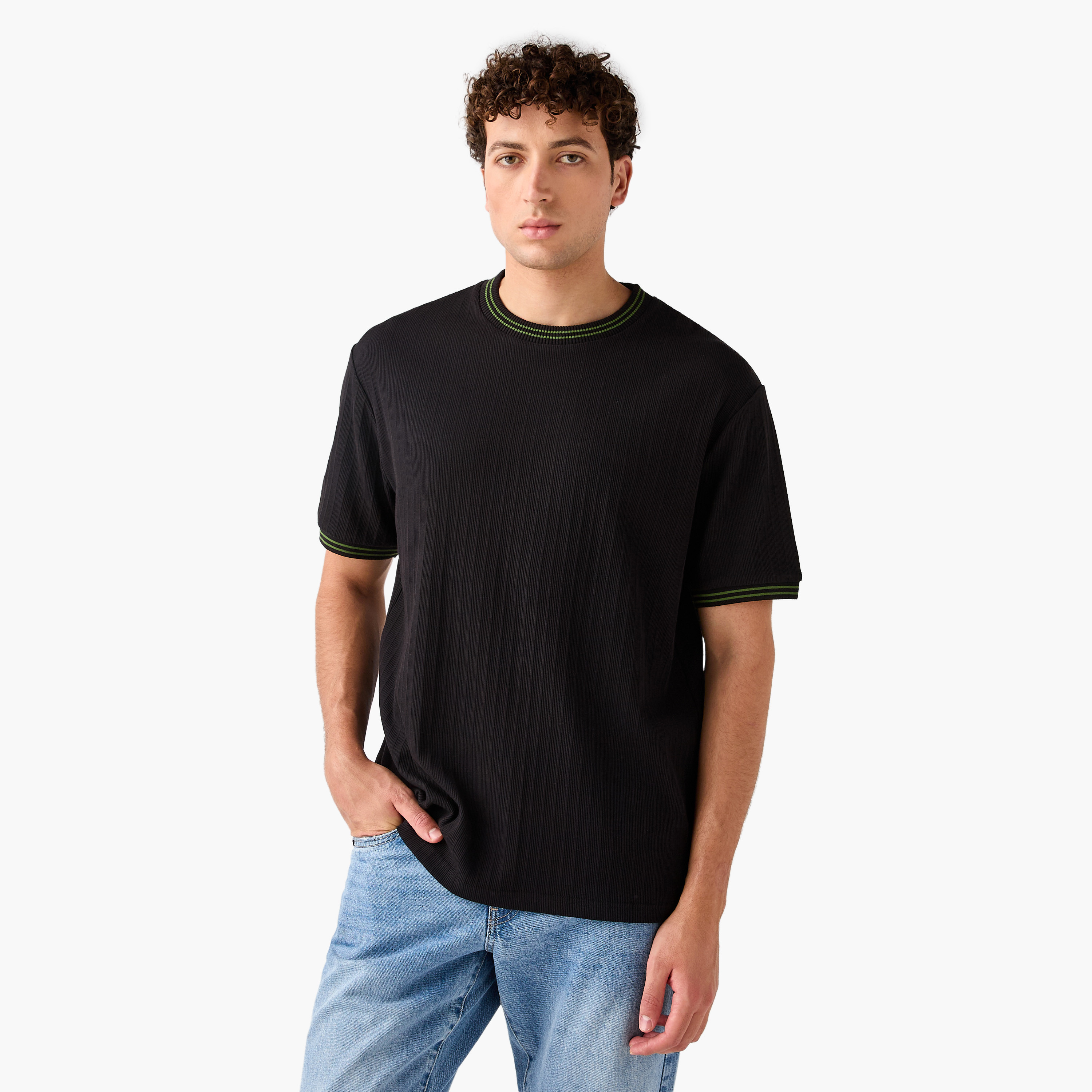 Ribbed Crew Neck T-shirt-men-clothing-tshirtsandpolos-tshirts-image-1