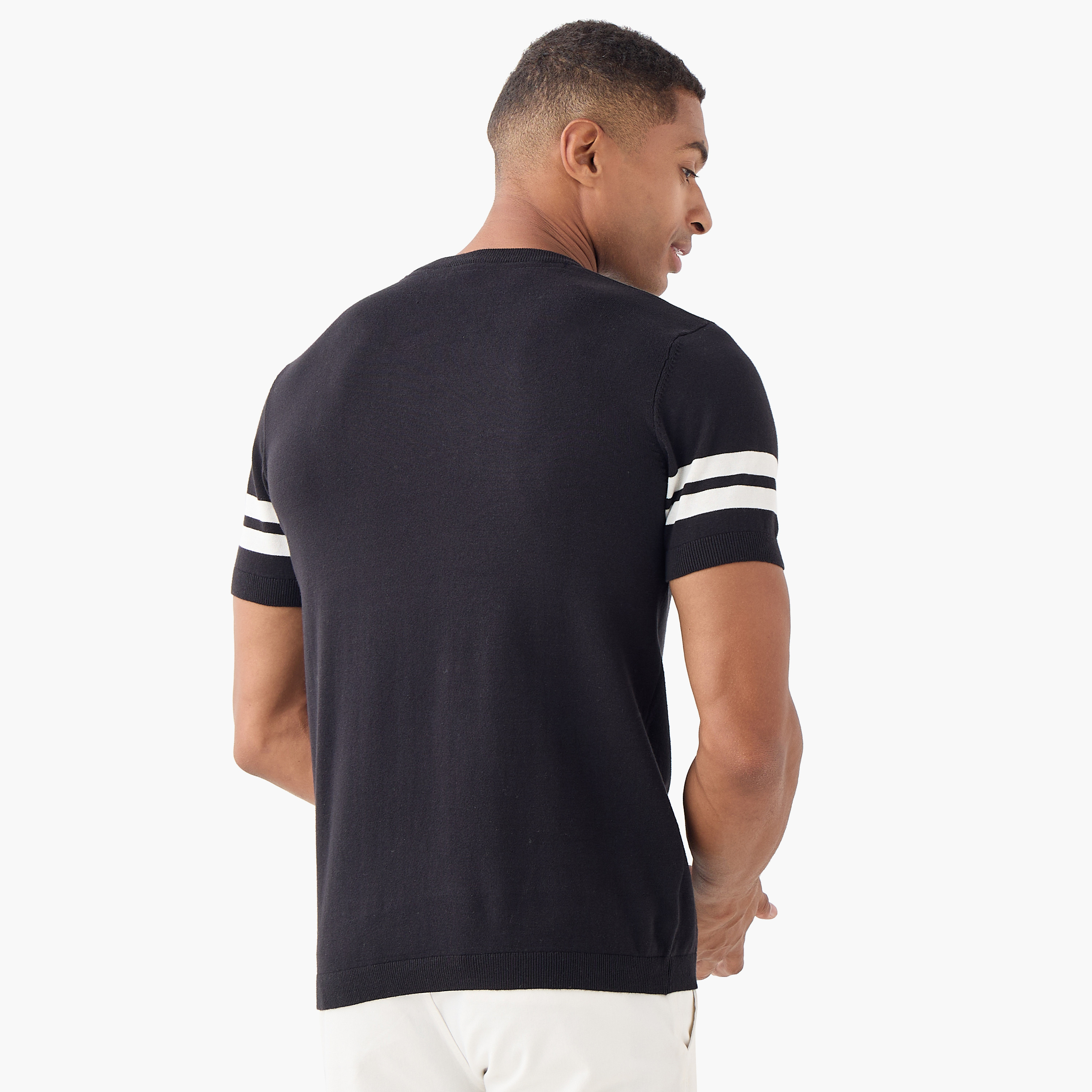 Stripe Detail Crew Neck T-shirt-men-clothing-tshirtsandpolos-tshirts-image-3