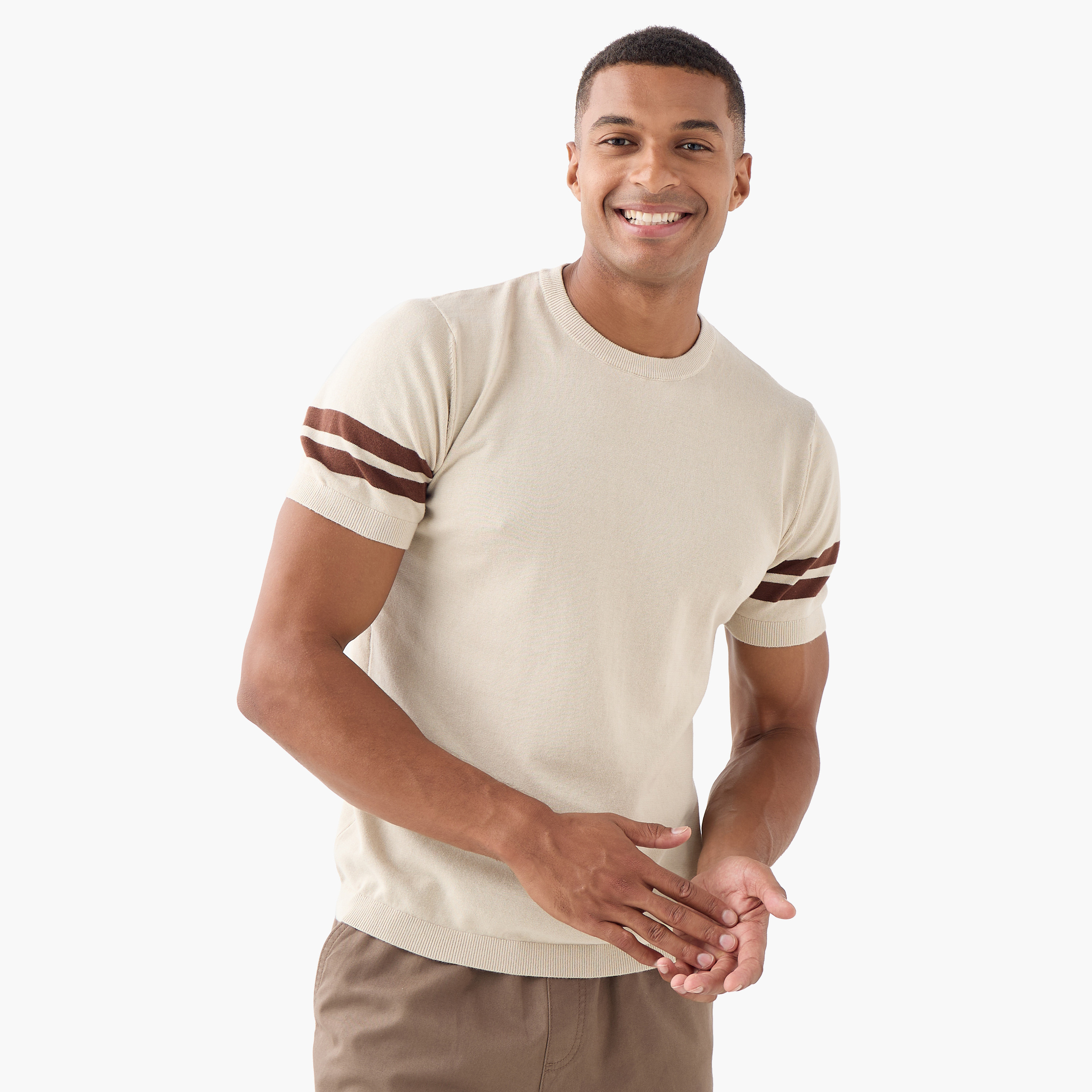 Stripe Detail Crew Neck T-shirt-men-clothing-tshirtsandpolos-tshirts-image-1