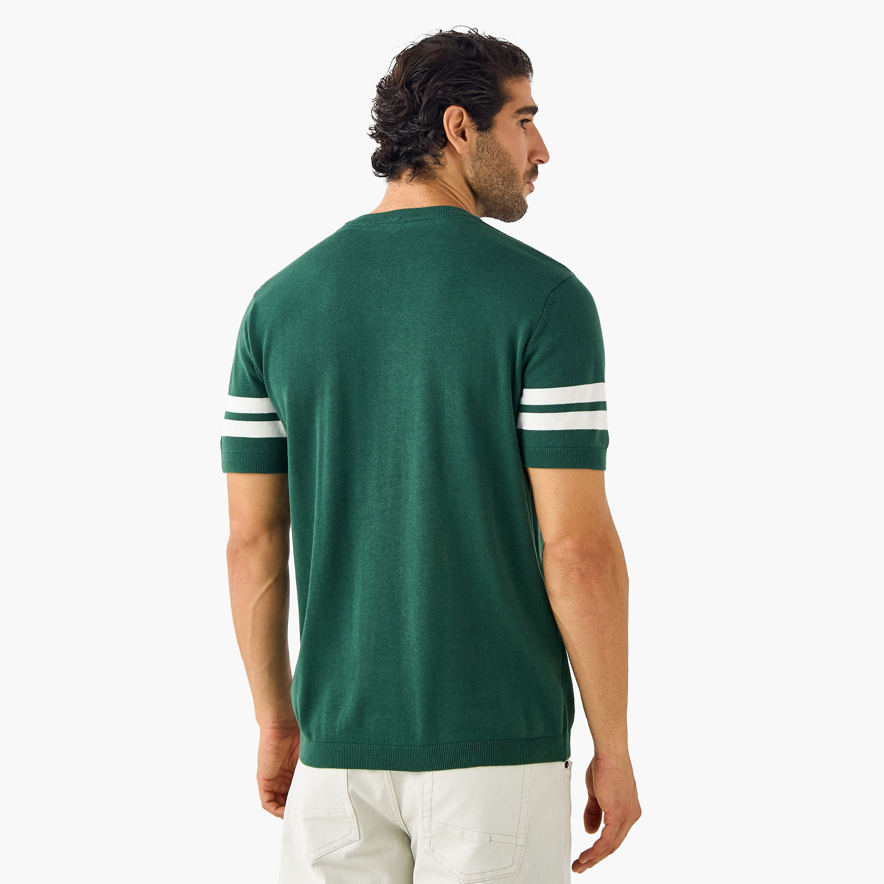 Stripe Detail Crew Neck T-shirt-men-clothing-tshirtsandpolos-tshirts-image-2