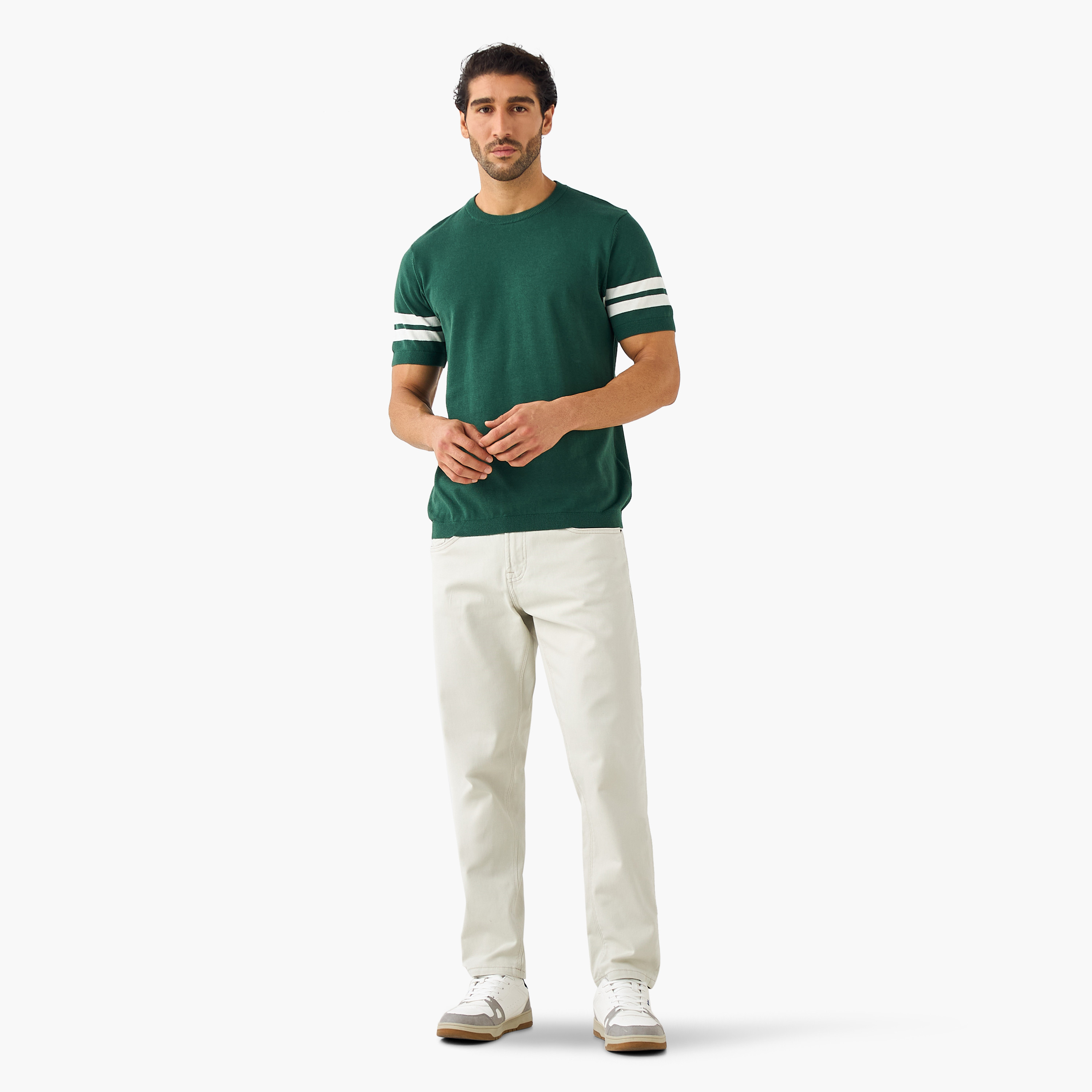 Stripe Detail Crew Neck T-shirt-men-clothing-tshirtsandpolos-tshirts-image-3