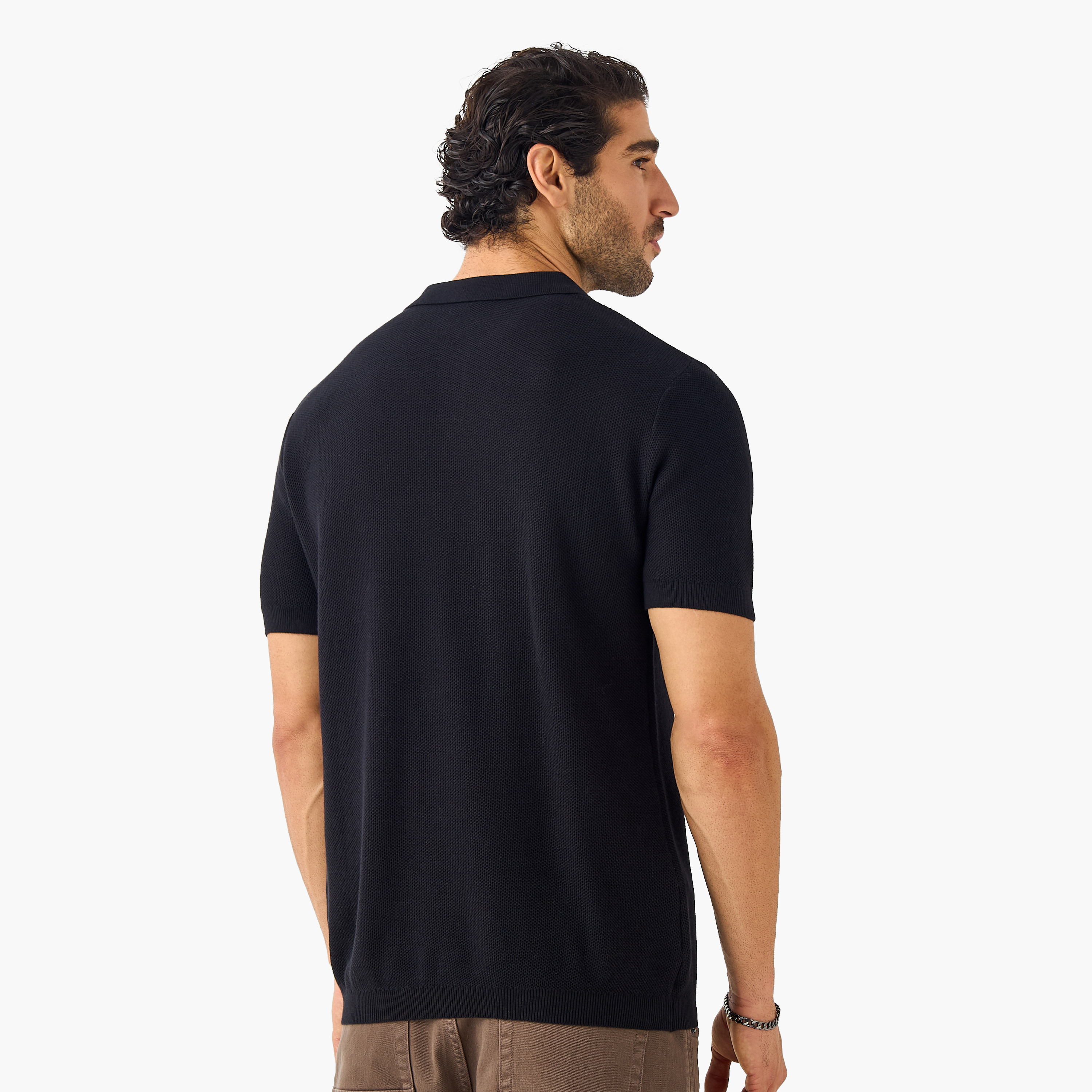 تيشيرت بولو  هيرنجبون بارز الملمس-men-clothing-tshirtsandpolos-polos-image-3