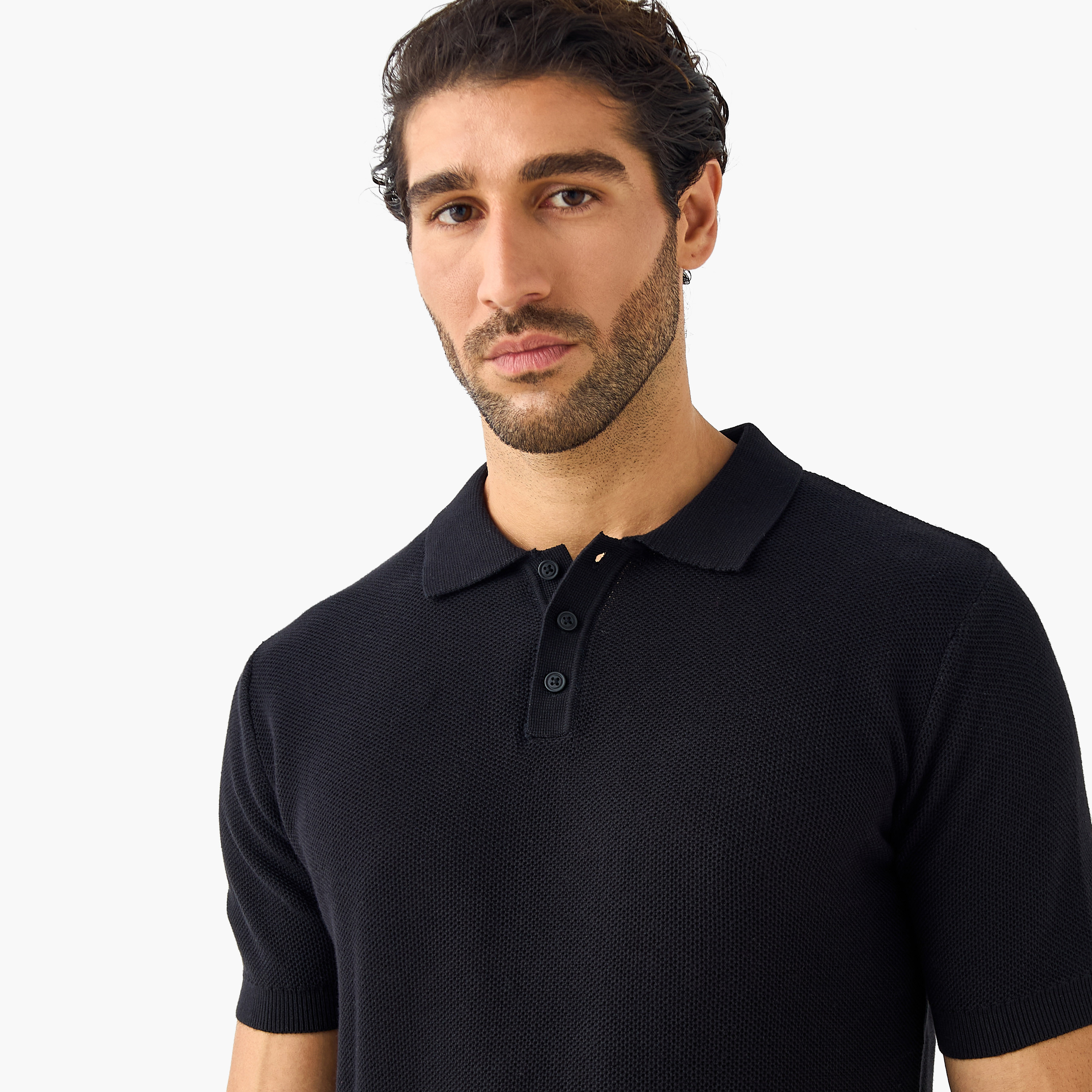 تيشيرت بولو  هيرنجبون بارز الملمس-men-clothing-tshirtsandpolos-polos-image-4