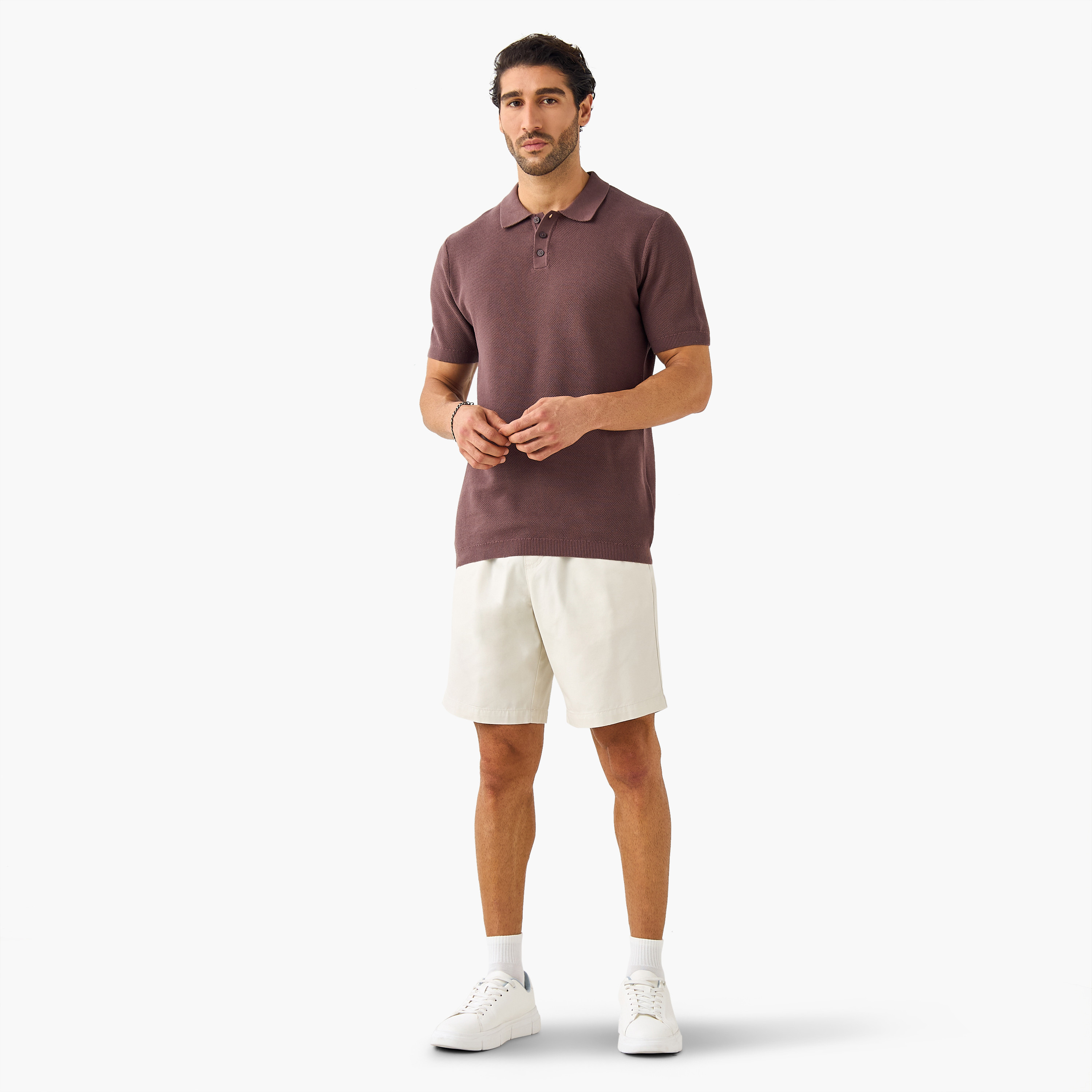Herringbone Textured Polo T-shirt-men-clothing-tshirtsandpolos-polos-image-2